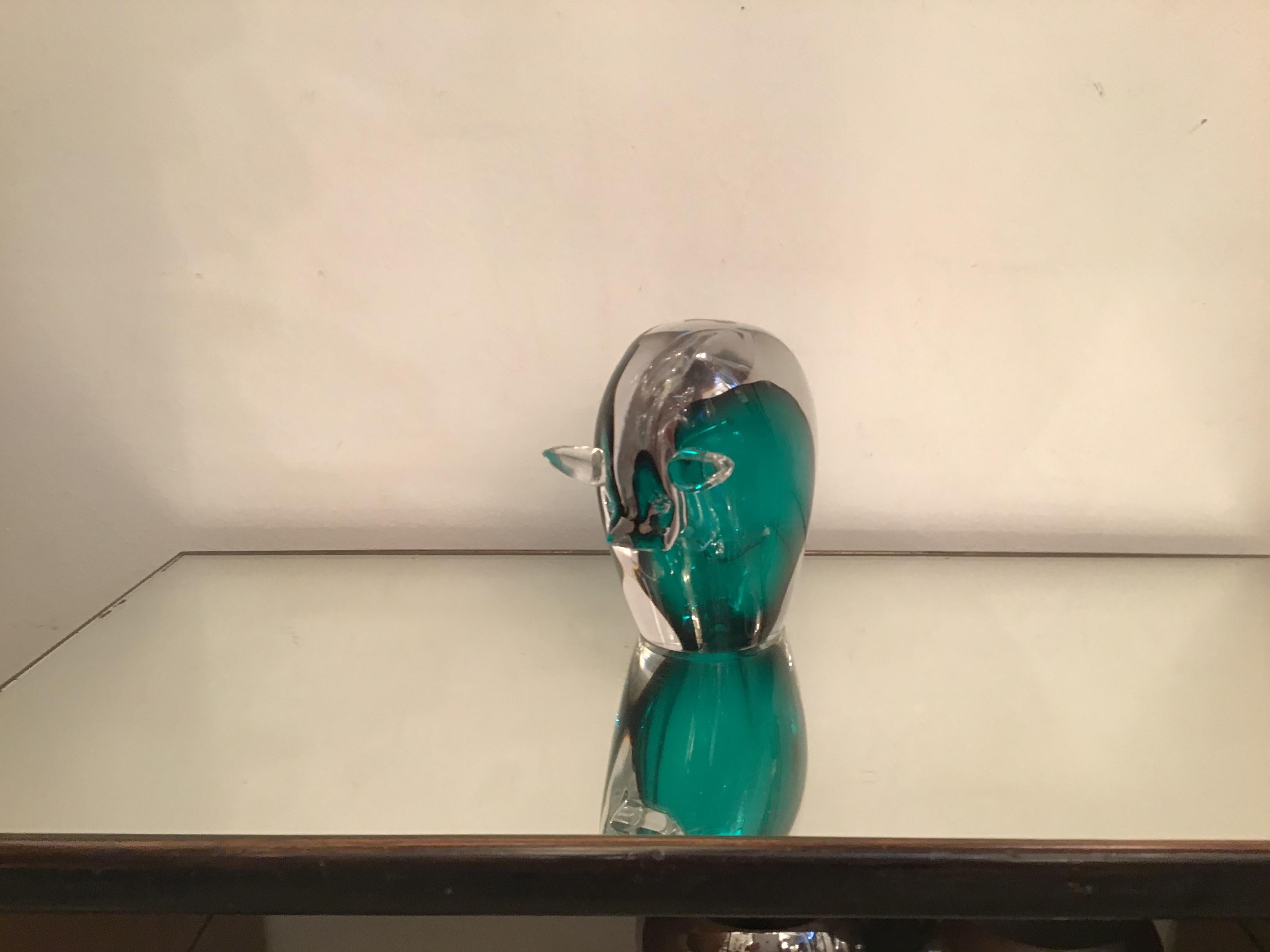 Mid-20th Century Flavio Poli Bull Murano Glass, 1950, Italy For Sale