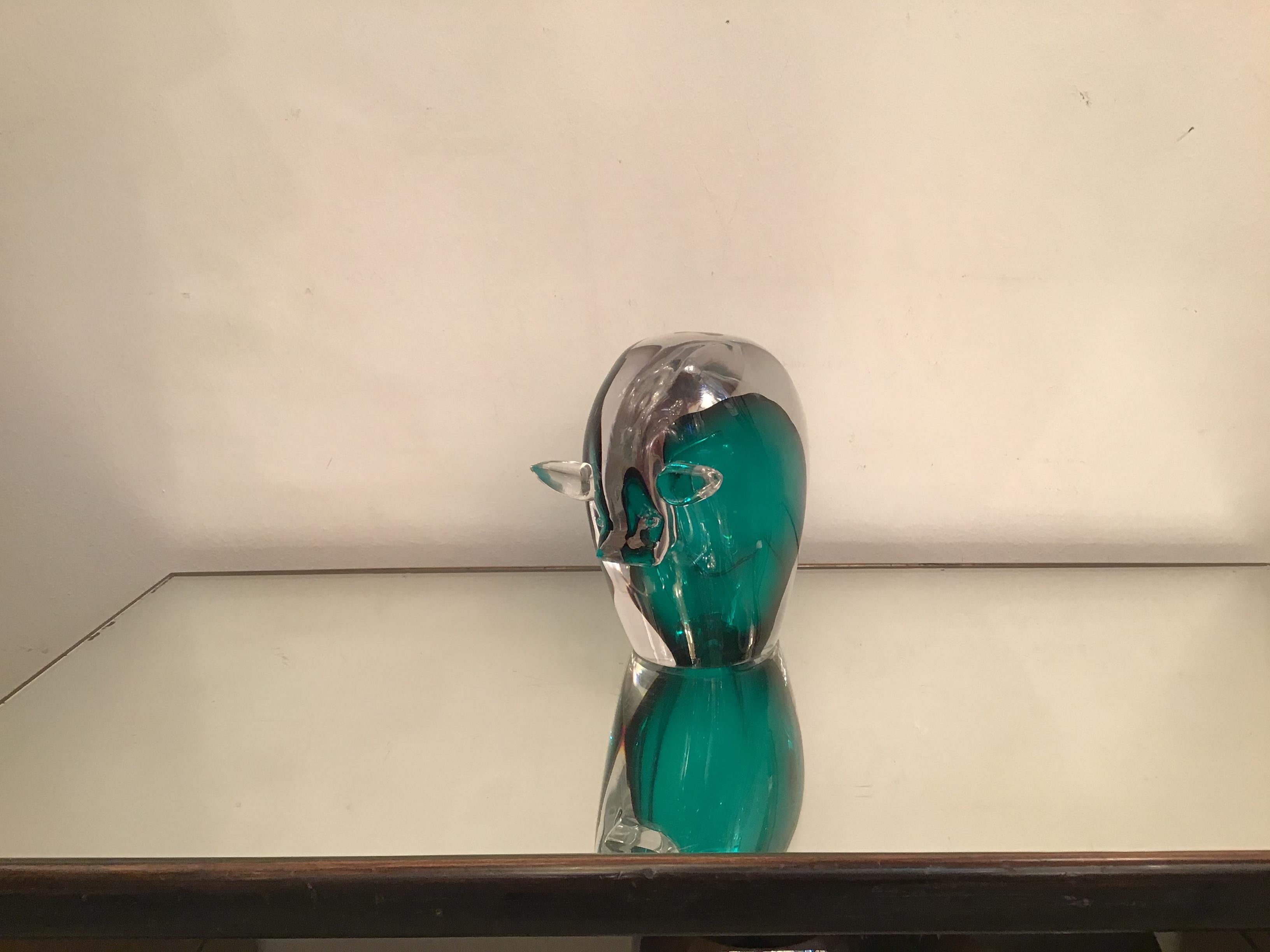 Flavio Poli Bull Murano Glass, 1950, Italy For Sale 1