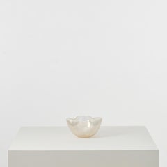Flavio Poli Cristallo oro iridato glass bowl for Seguso Vetri d'Arte, Italy 1947