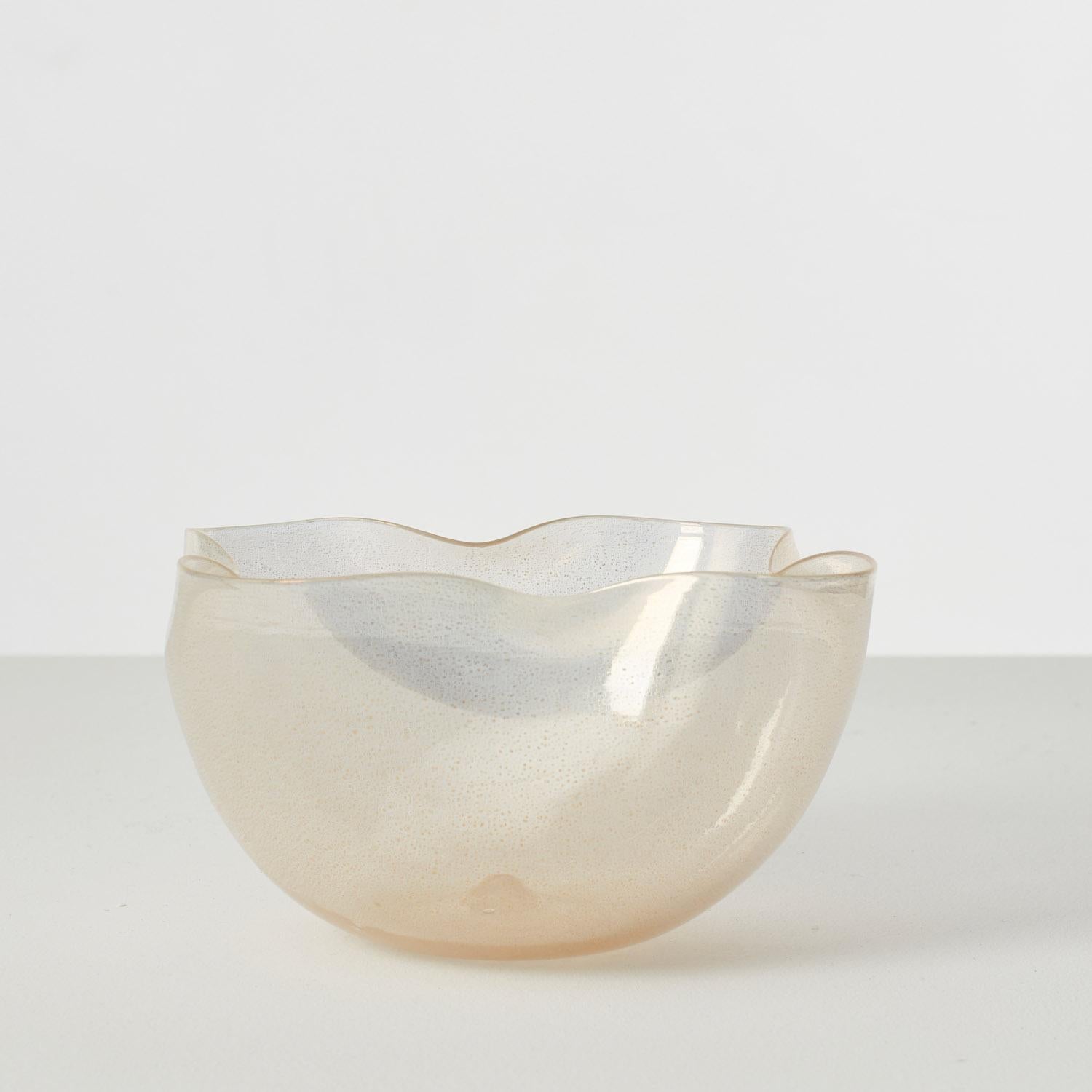 Bol en verre Flavio Poli Cristallo oro iridato pour Seguso Vetri d'Arte, Italie 1947 2