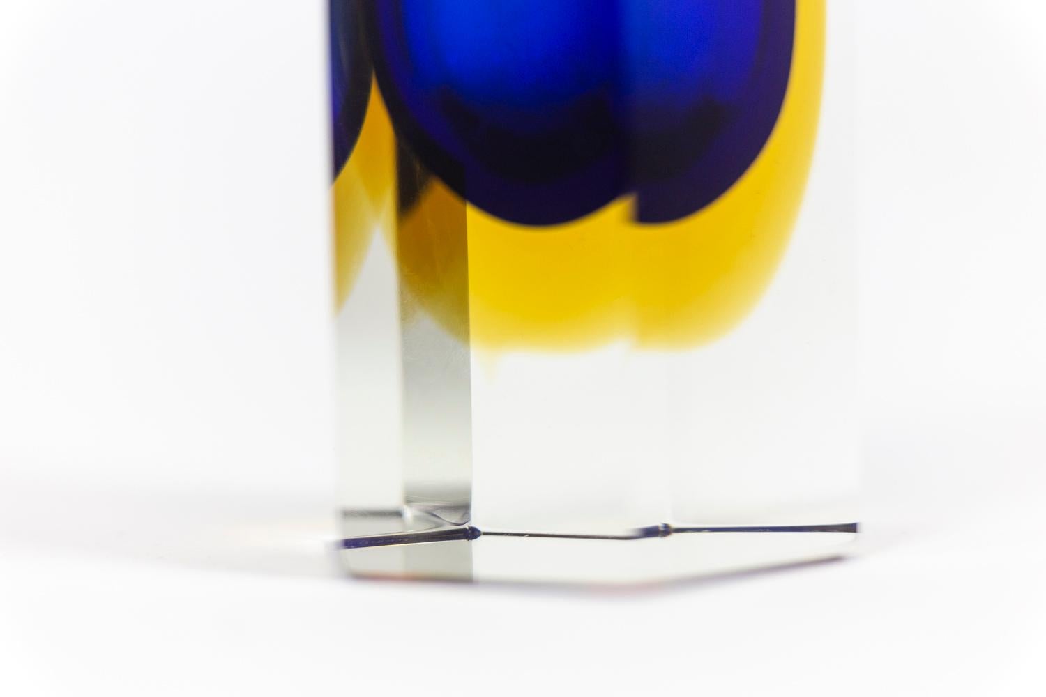 Glass Flavio Poli for Luigi Mandruzzato, Sommerso Vase, 1950s