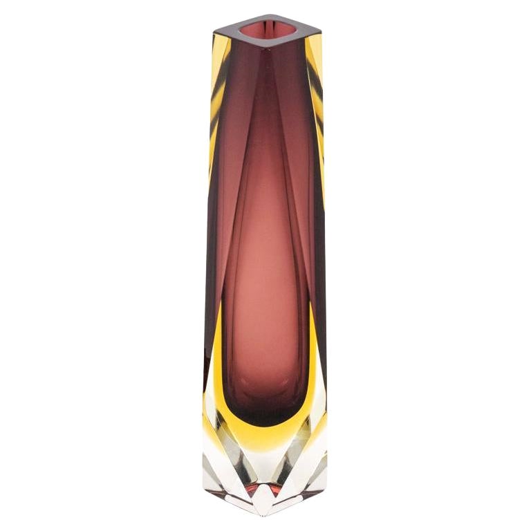 Flavio Poli for Luigi Mandruzzato, Sommerso vase, 1950s For Sale