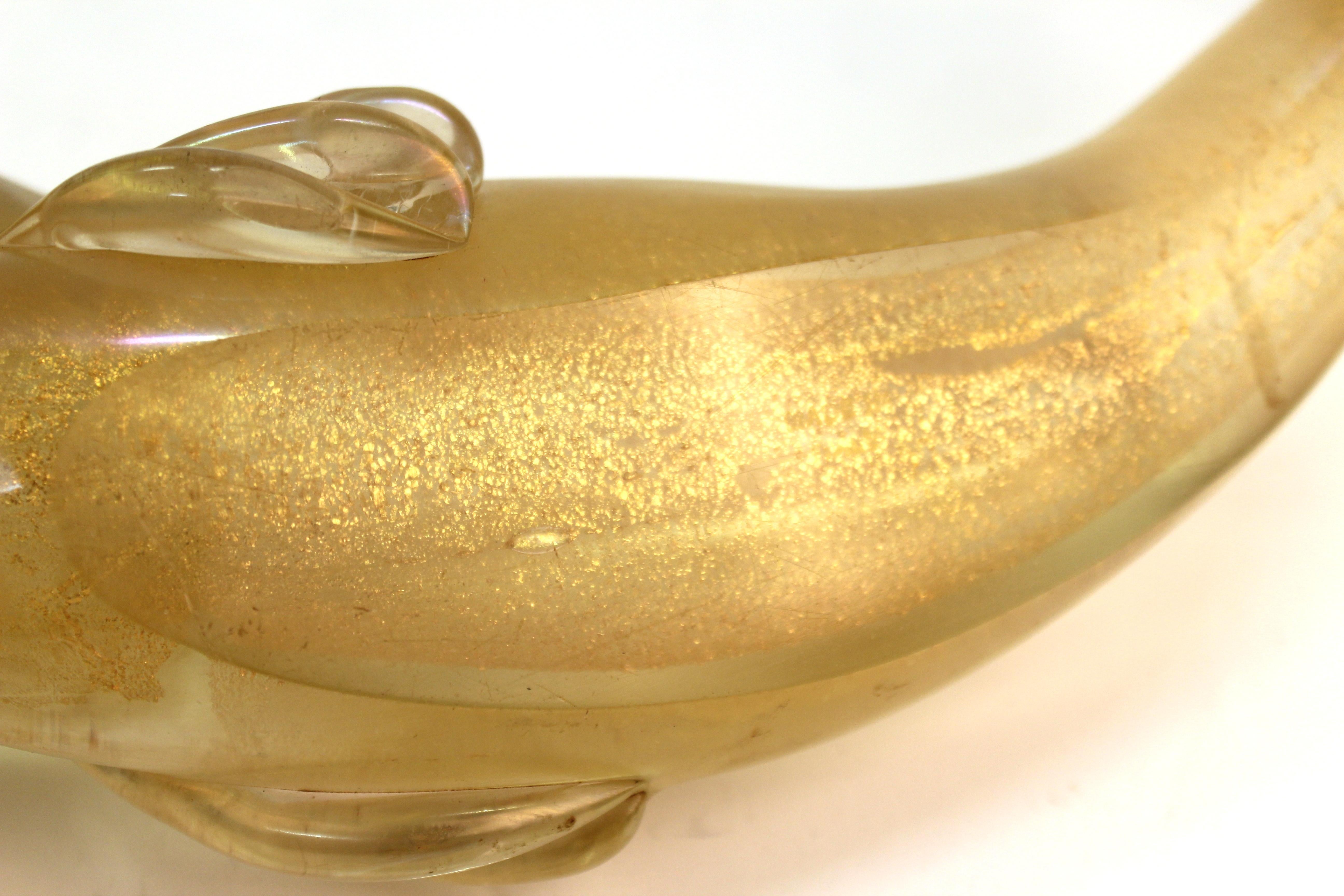 Flavio Poli for Seguso Italian Murano Bullicante Glass Fish 6