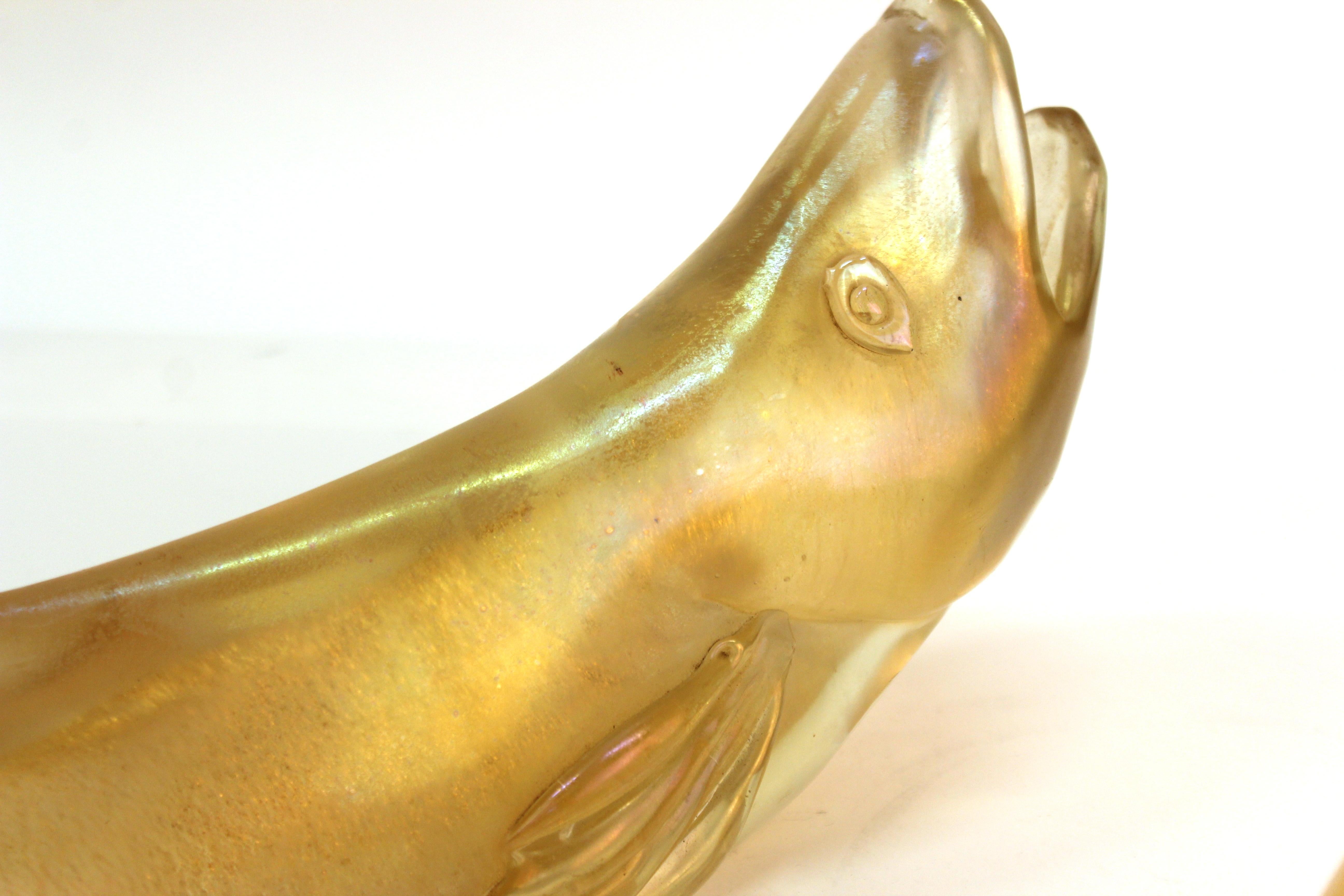 Flavio Poli for Seguso Italian Murano Bullicante Glass Fish 9