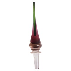 Flavio Poli for Seguso Large Murano Glass Sommerso Bottle(57cm)
