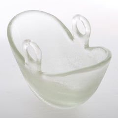 Flavio Poli for Seguso Midcentury Etched Surface Murano Glass Vase, 1940