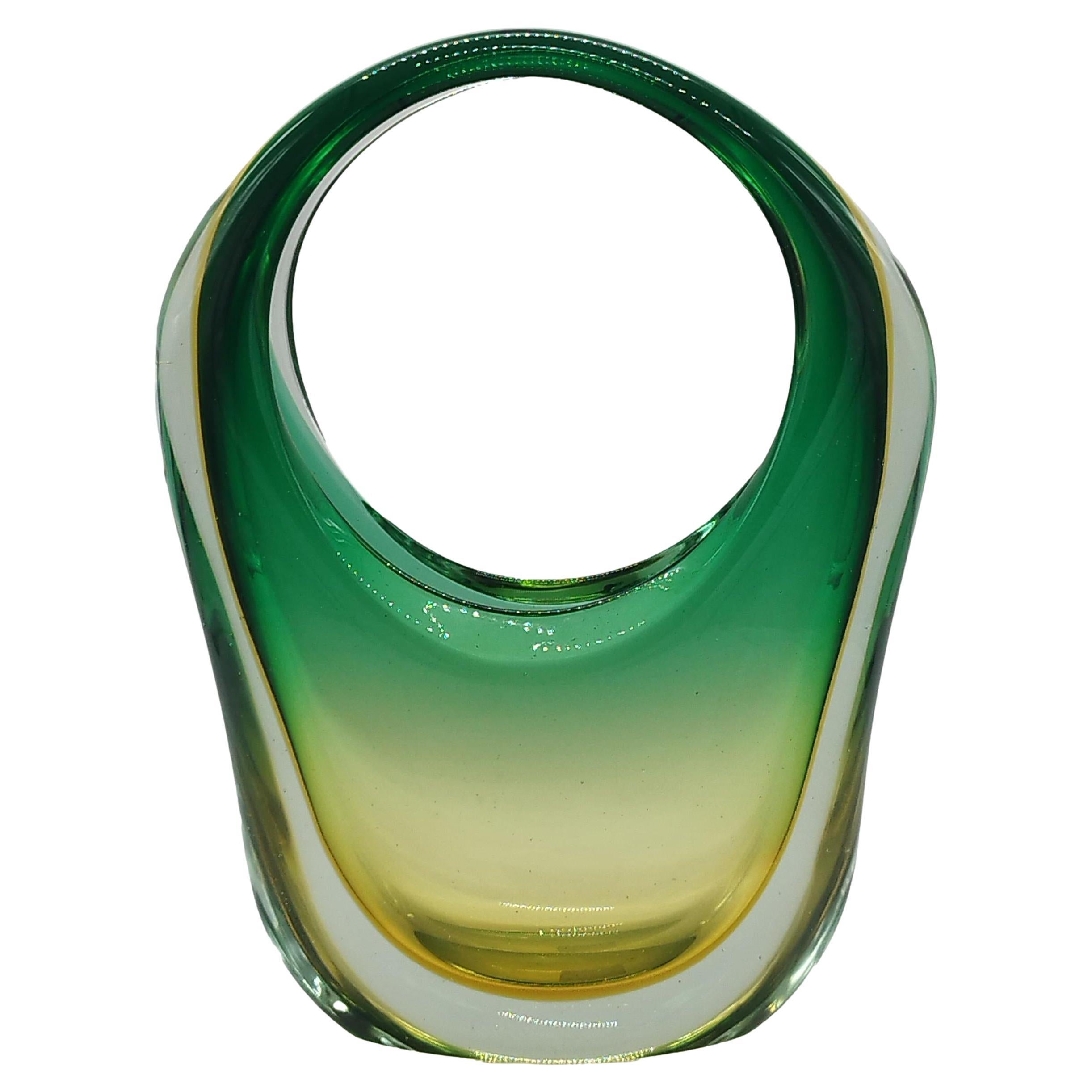 Flavio Poli for Seguso Murano Glass Submerged Centerpiece, Italy 1950s