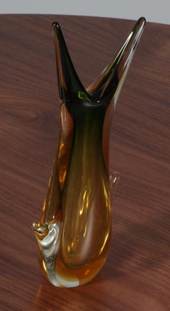 Flavio Poli for Seguso Murano Glass Vase, Italy 1960s