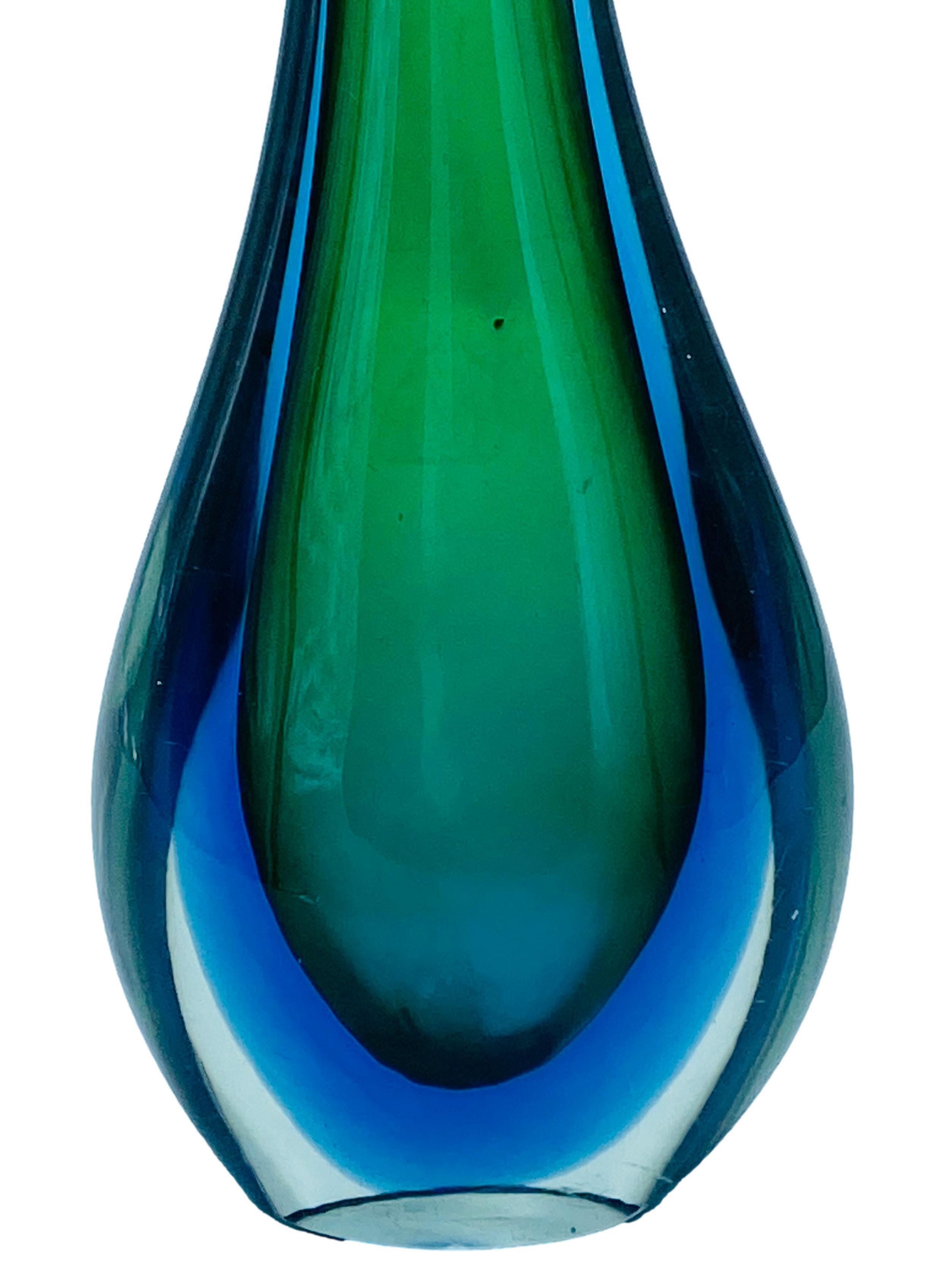 Italian Flavio Poli for Seguso Murano Glass Vase, Italy 1960s