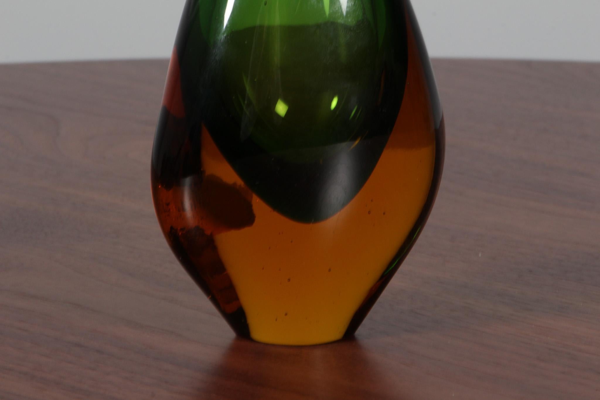 Italiano Vaso in vetro di Murano di Flavio Poli per Seguso, Italia 1960 in vendita