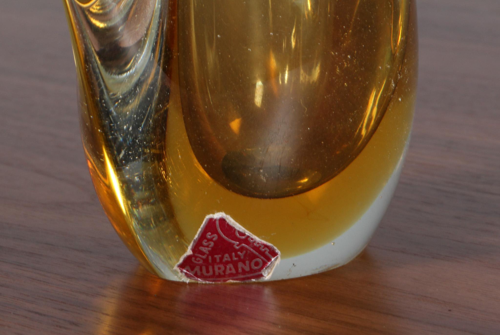 Flavio Poli for Seguso Murano Glass Vase, Italy 1960s In Excellent Condition For Sale In Esbjerg, DK