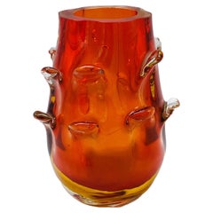 Flavio Poli for Seguso Murano Glass Vase, Italy, 1960s