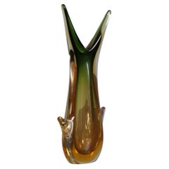 Flavio Poli para Seguso Jarrón de cristal de Murano, Italia Años 60