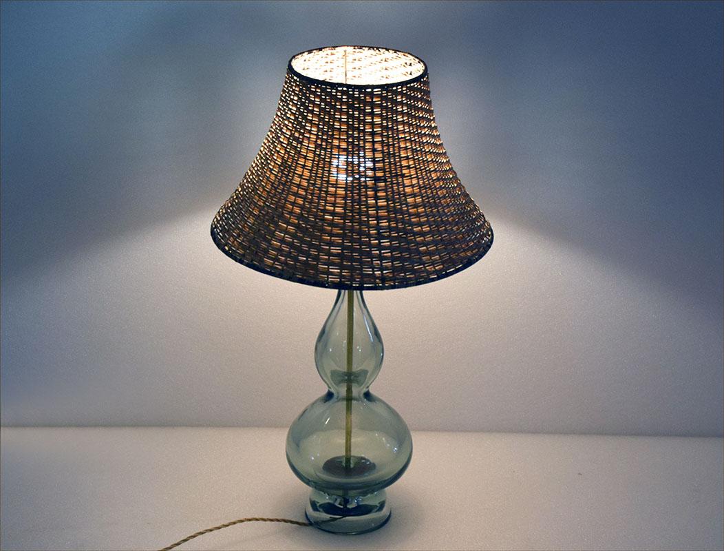 Flavio Poli pour Seguso - Lampe de table de Murano des années 1950  Excellent état - En vente à Parma, IT