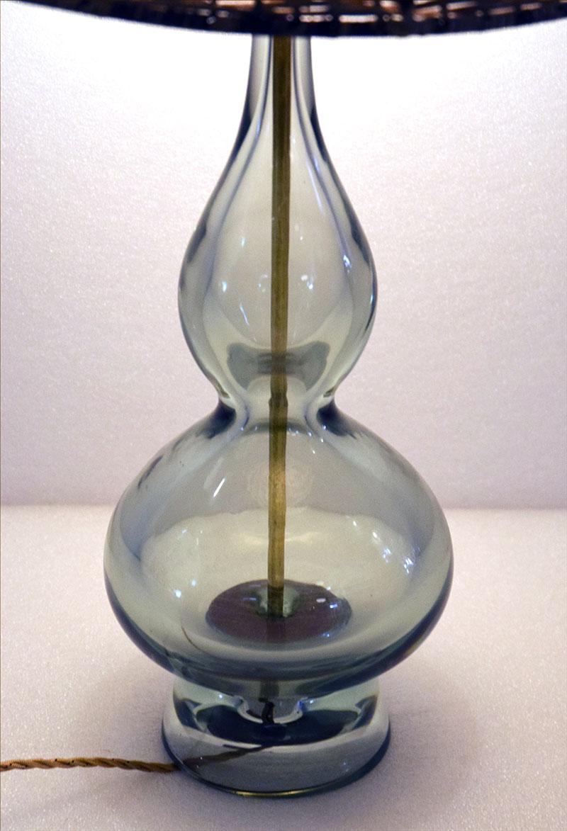 Murano Glass Flavio Poli for Seguso Murano Table Lamp, 1950s For Sale