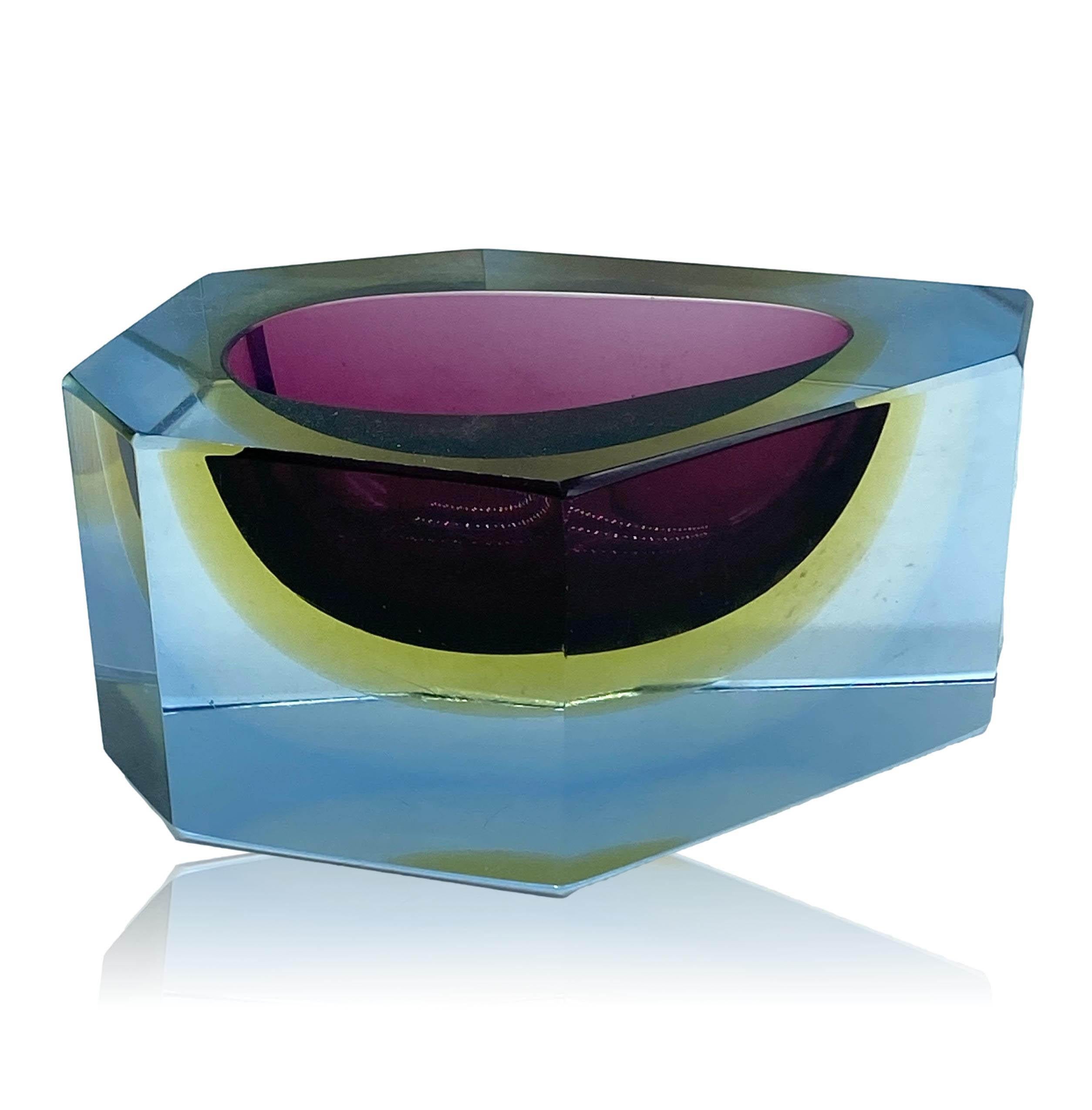 Flavio Poli for Seguso Sommerso Murano Glass, Italy 1970s In Good Condition In Naples, IT