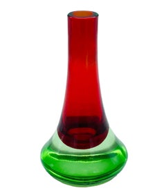 Flavio Poli for Seguso Sommerso Murano Glass Single-Flower Vase, Italy, 1960s