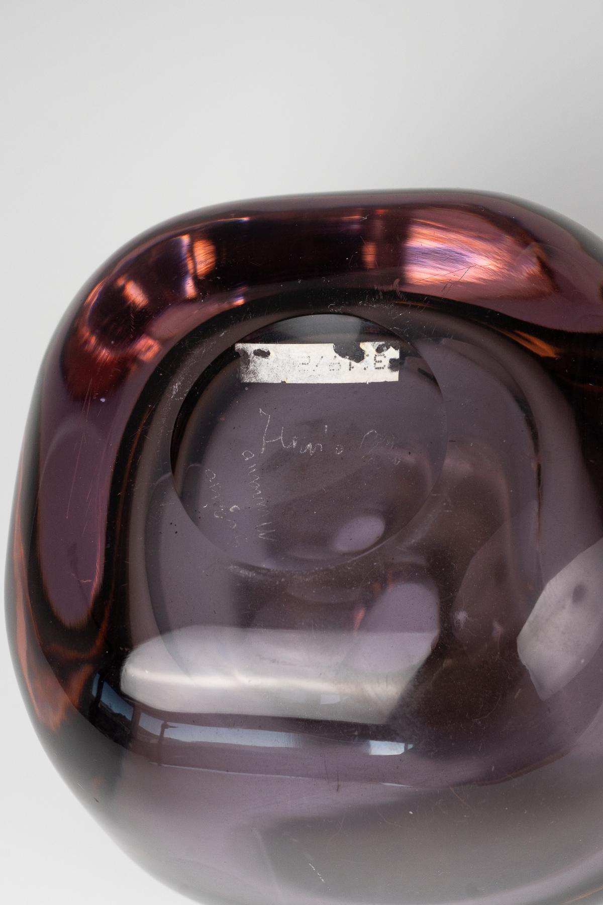 Flavio Poli for Seguso - Squared Sommerso Vase For Sale 1
