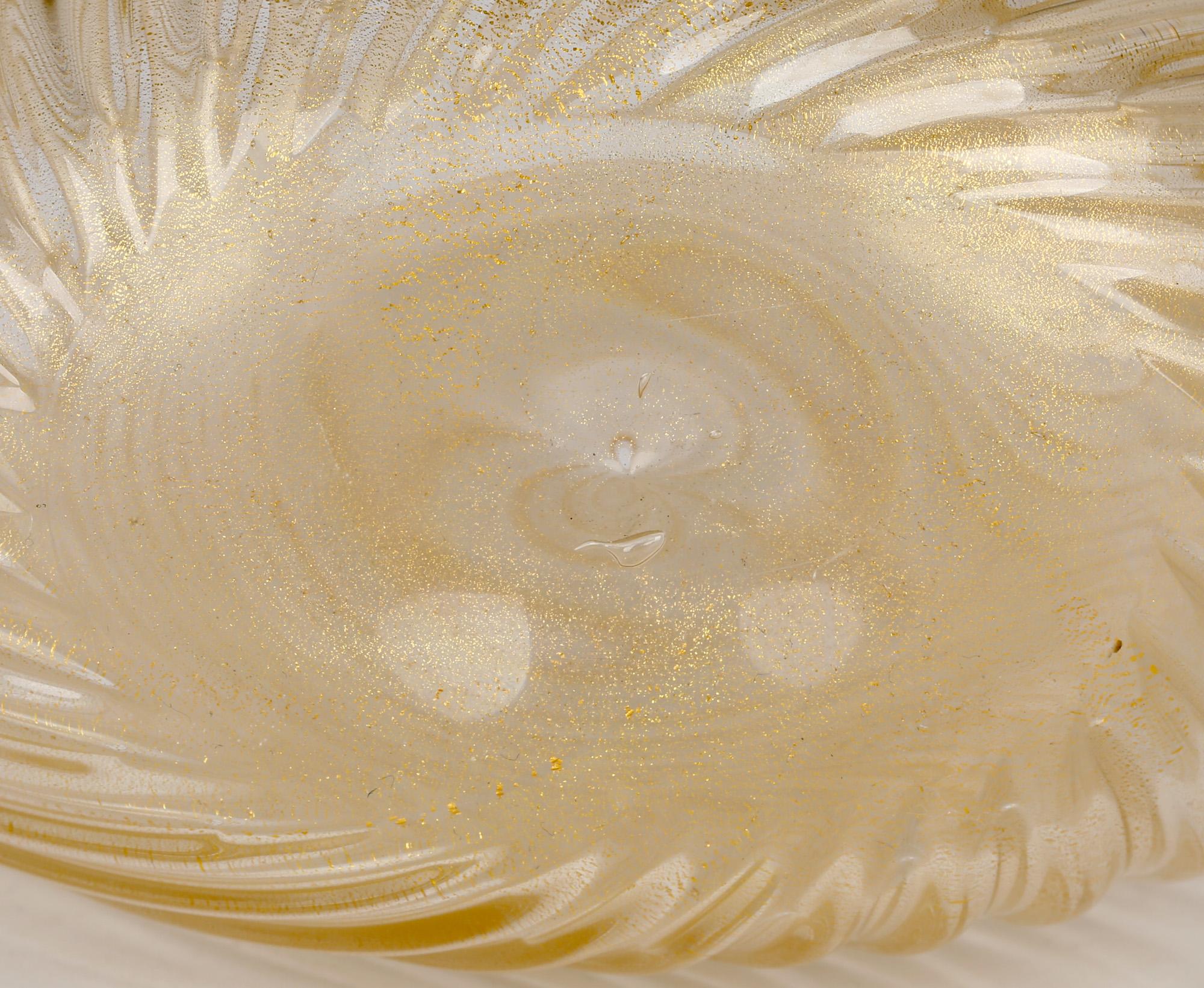Vase aus Incrociato Oro-Glas von Flavio Poli für Seguso Vetri D'Art im Angebot 2