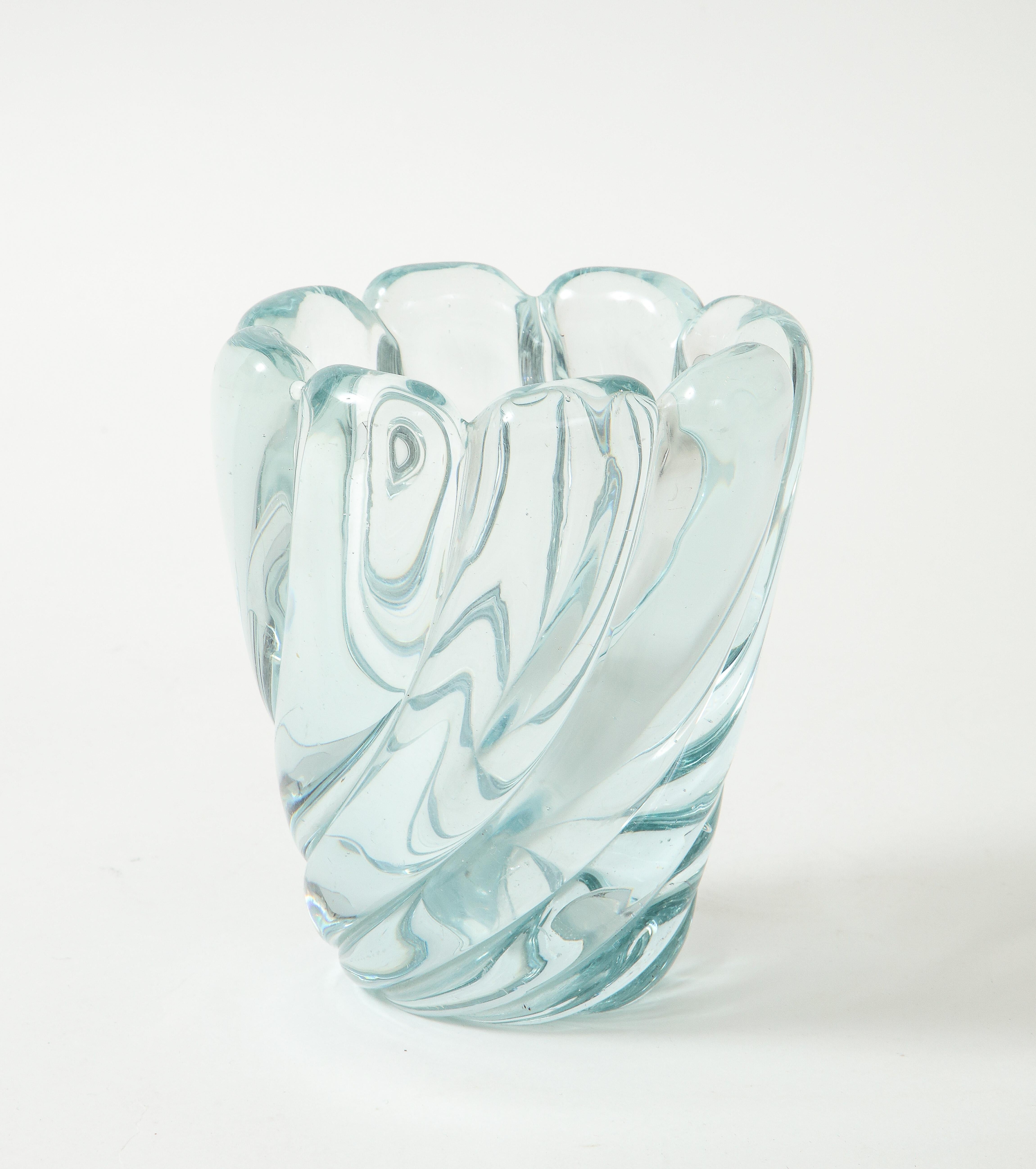 Flavio Poli for Seguso Vetri d'Arte Blown Glass Vase Model 7609, Italy ...