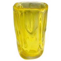 Vintage Flavio Poli for Seguso Vetri d'Arte Murano Sommerso Glass Vase, 1930s