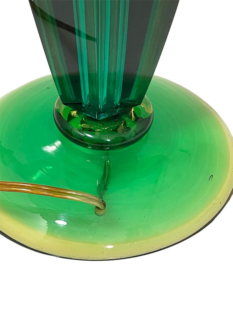 Lampada da tavolo in vetro italiano Flavio Poli, anni '60 in vendita 3
