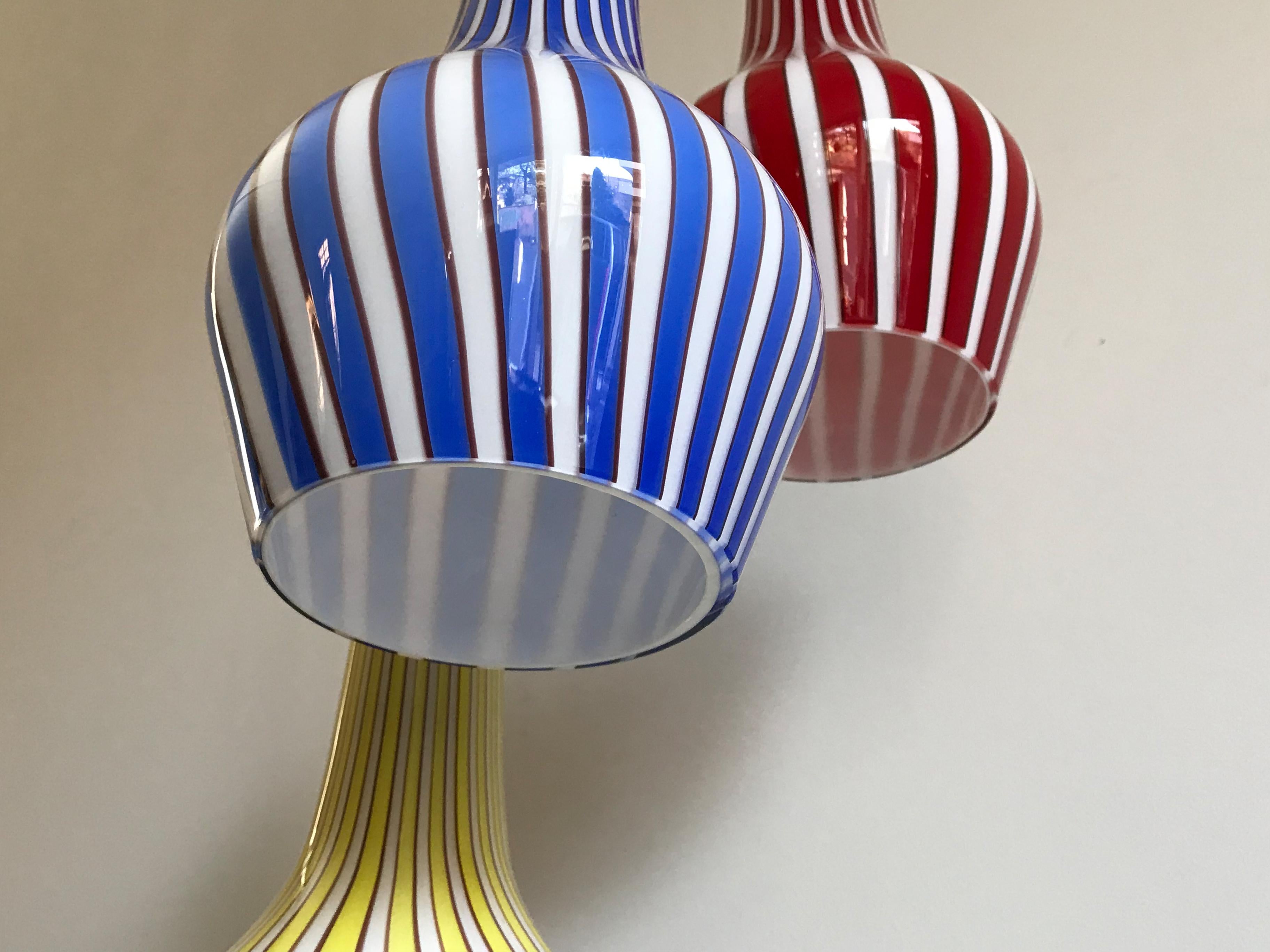 Flavio Poli Italian Mid-Century Modern Pendant Glass Lamp for Seguso, 1950s 7