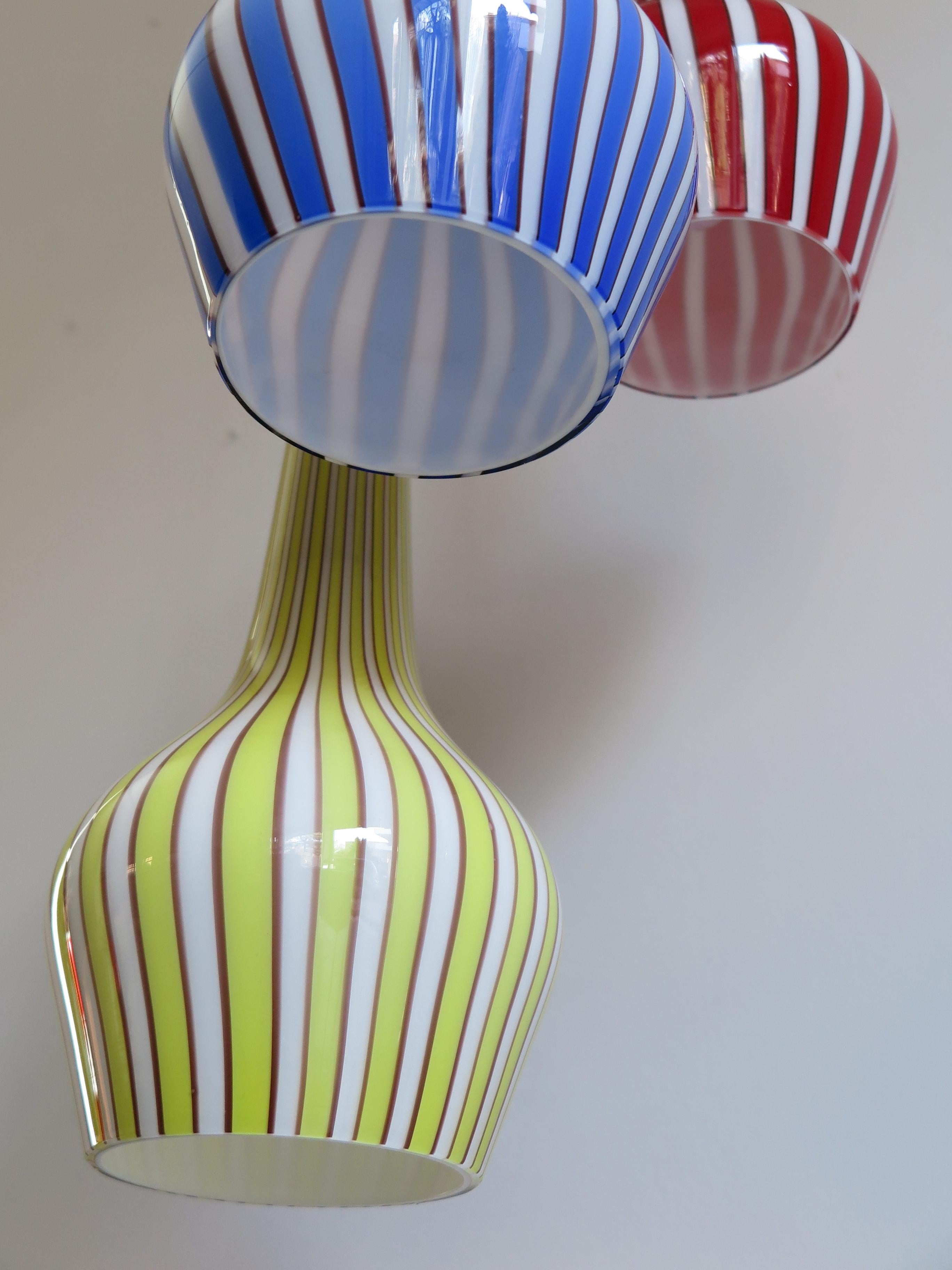 Flavio Poli Italian Mid-Century Modern Pendant Glass Lamp for Seguso, 1950s 4