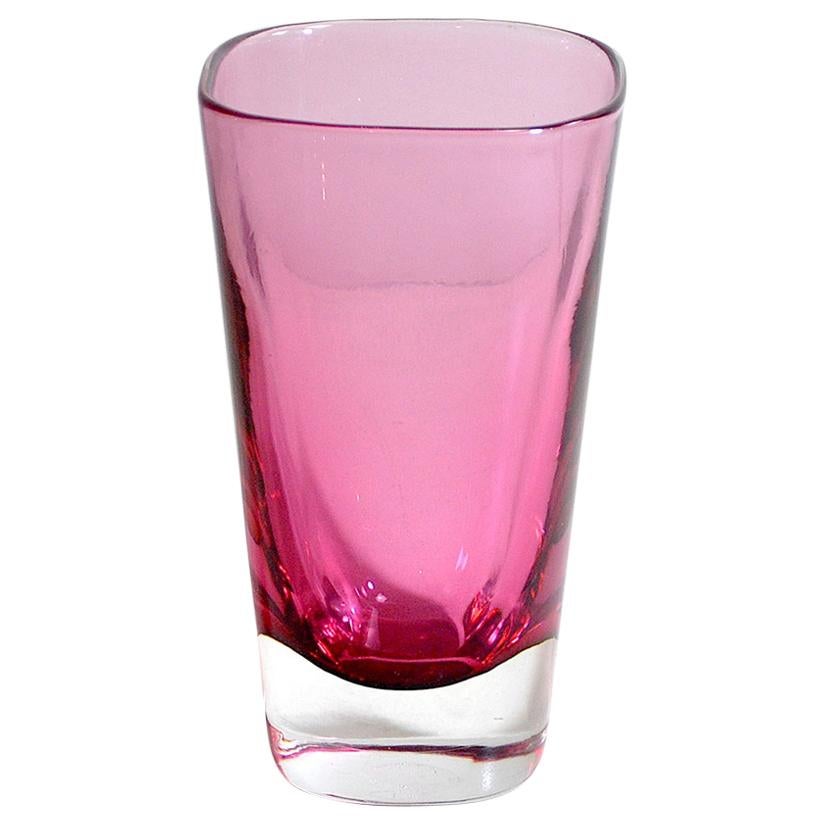 Flavio Poli Tall Hand Blown Art Glass Midcentury Vase