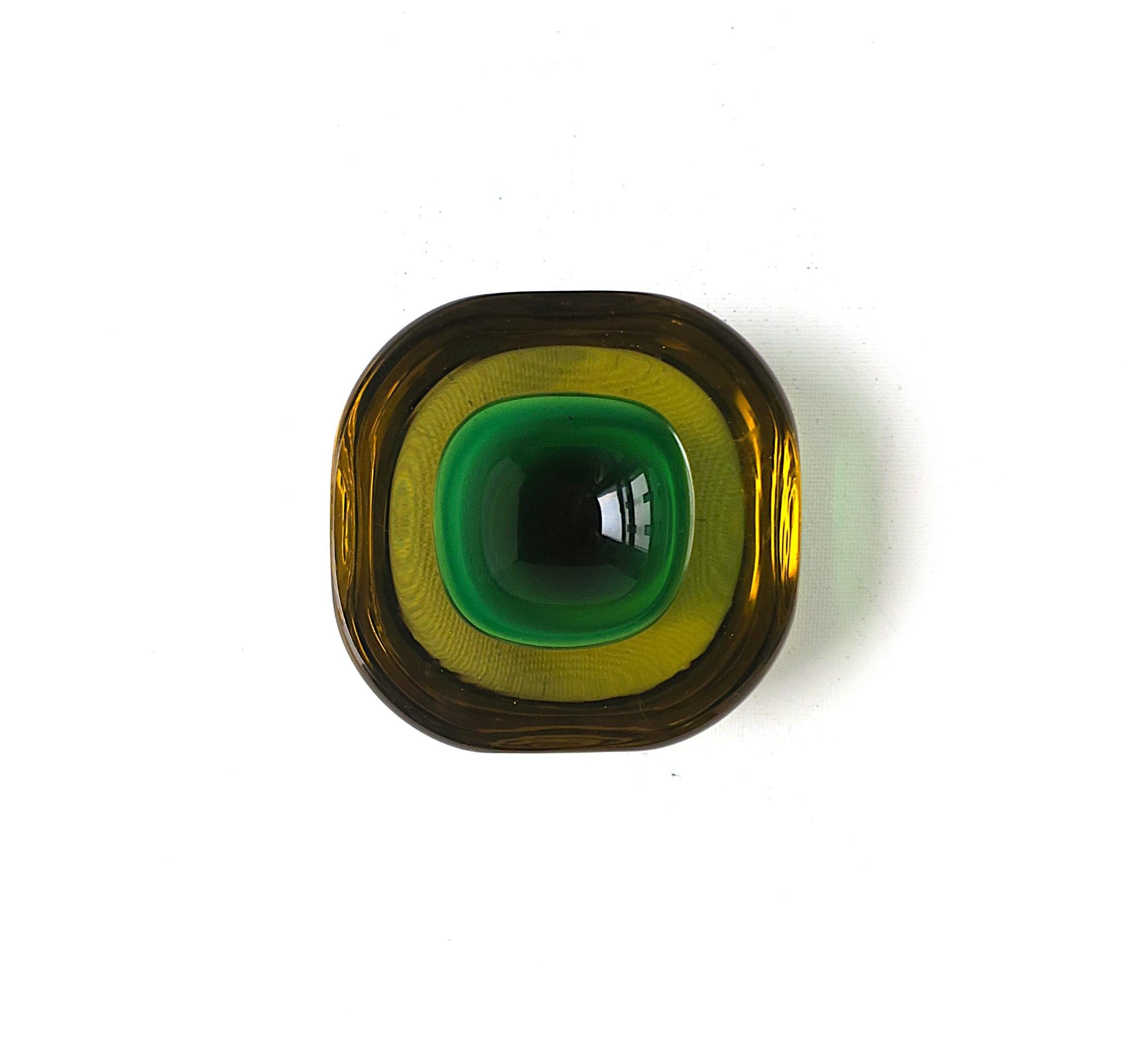 Flavio Poli Italienisches Murano Kunstglas Schale (Moderne der Mitte des Jahrhunderts) im Angebot