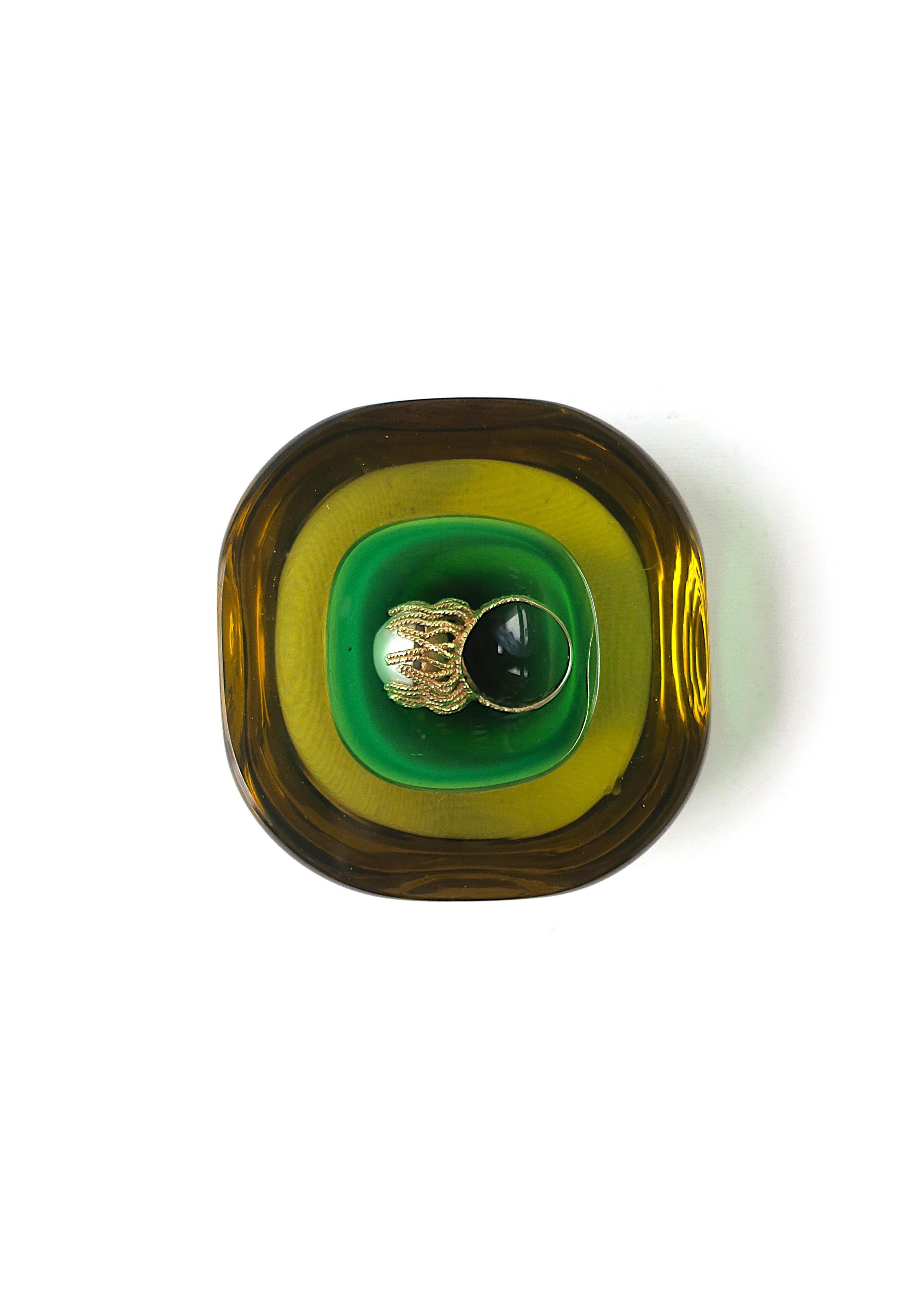 Flavio Poli Italienisches Murano Kunstglas Schale (Handgefertigt) im Angebot
