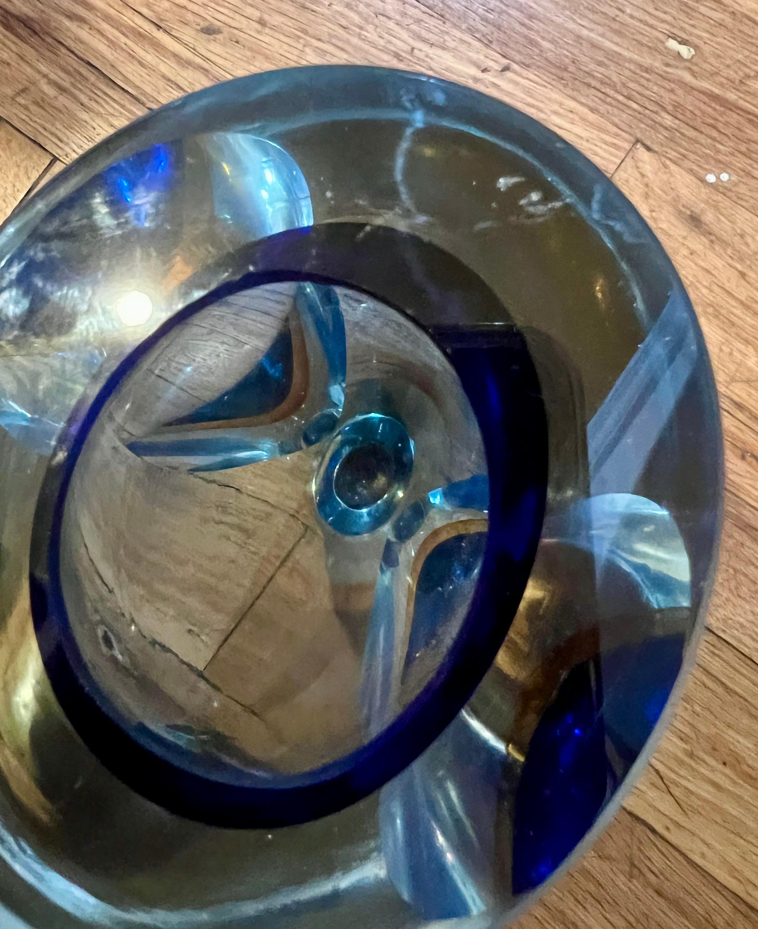 Flavio Poli Vaso sfaccettato di Murano della metà del secolo scorso in vendita 1