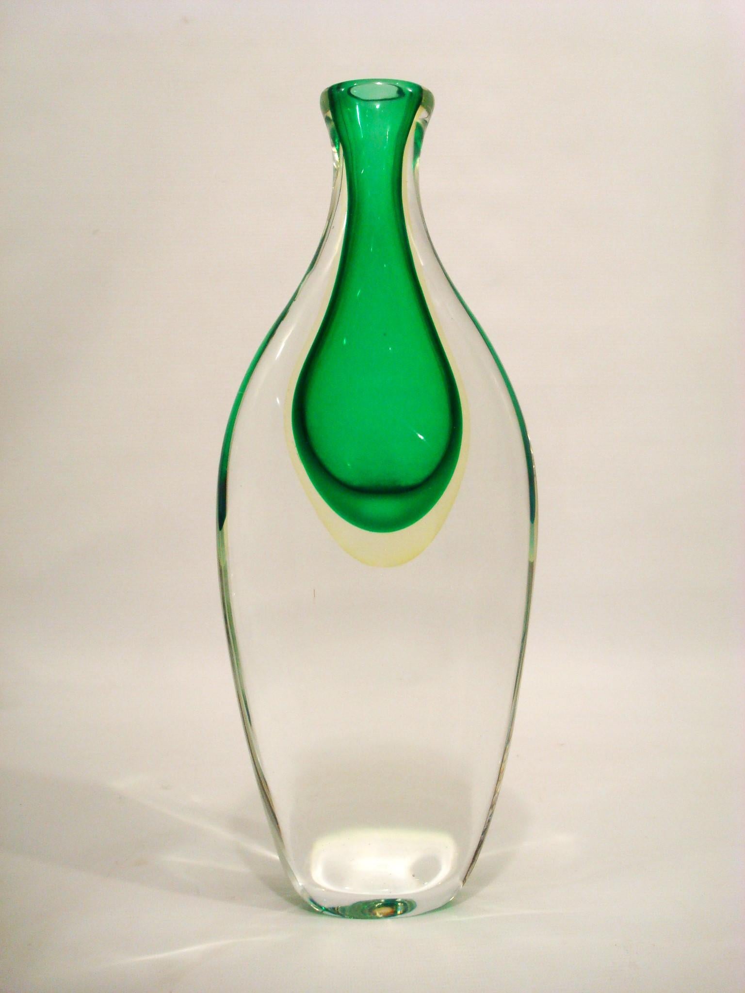 Italiano Flavio Poli Vaso grande in vetro di Murano Sommerso di Seguso, 1960 in vendita