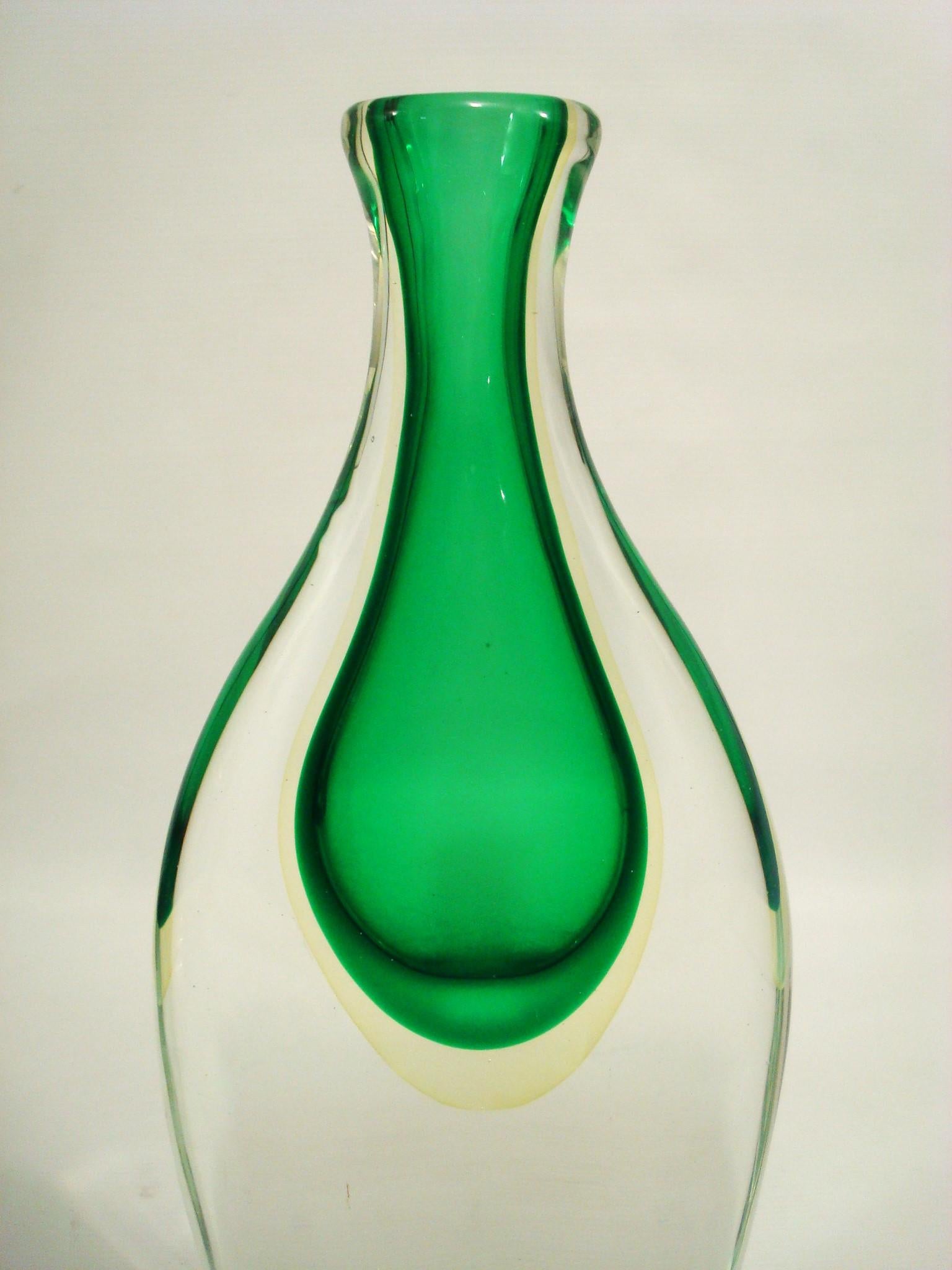 XX secolo Flavio Poli Vaso grande in vetro di Murano Sommerso di Seguso, 1960 in vendita
