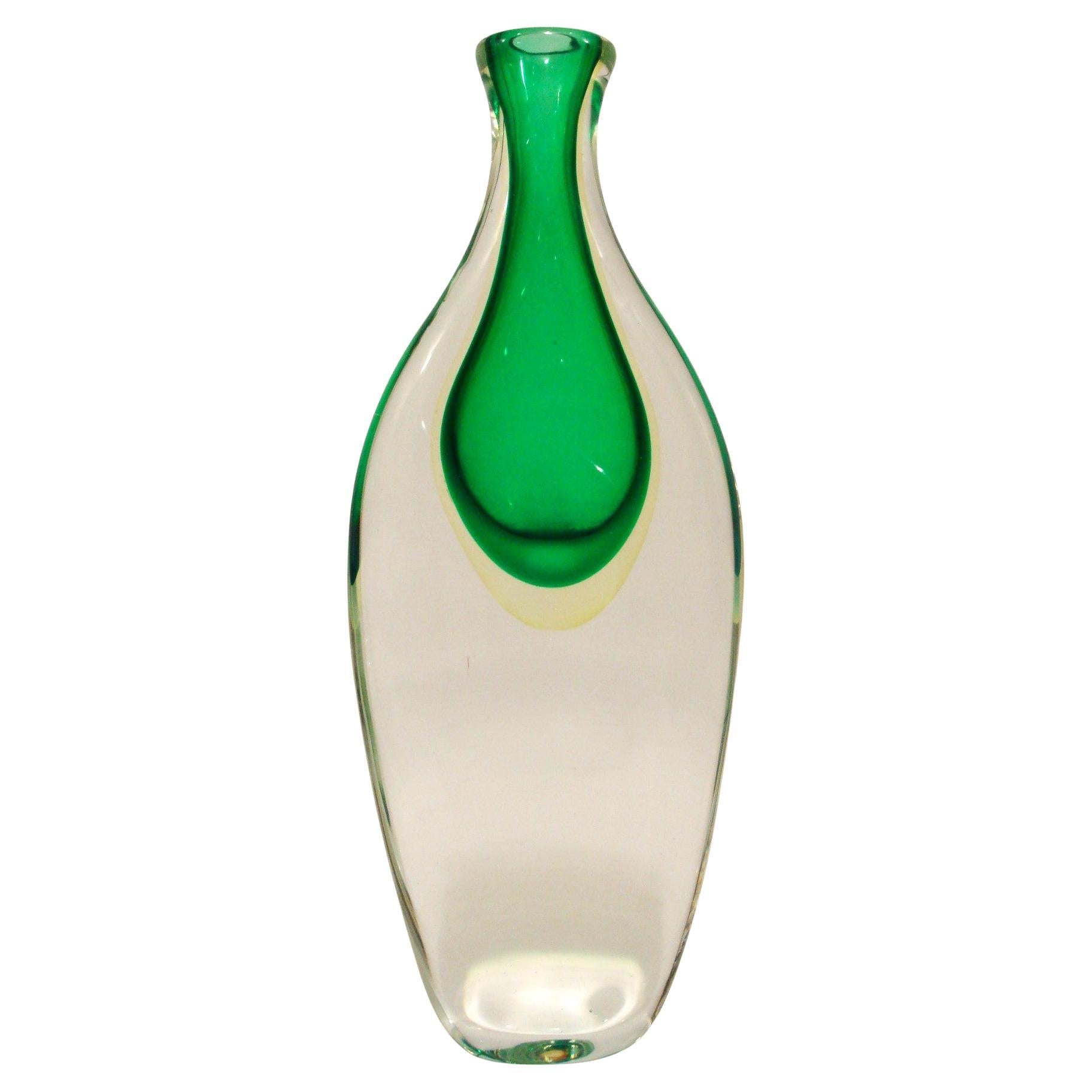 Flavio Poli Gran jarrón de cristal de Murano Sommerso de Seguso, 1960
