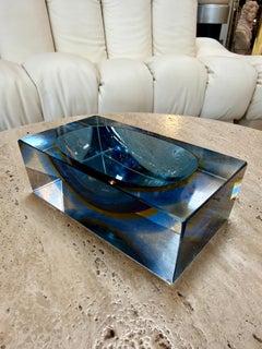 Flavio Poli Murano Glass Ashtray, Italy, 1960s