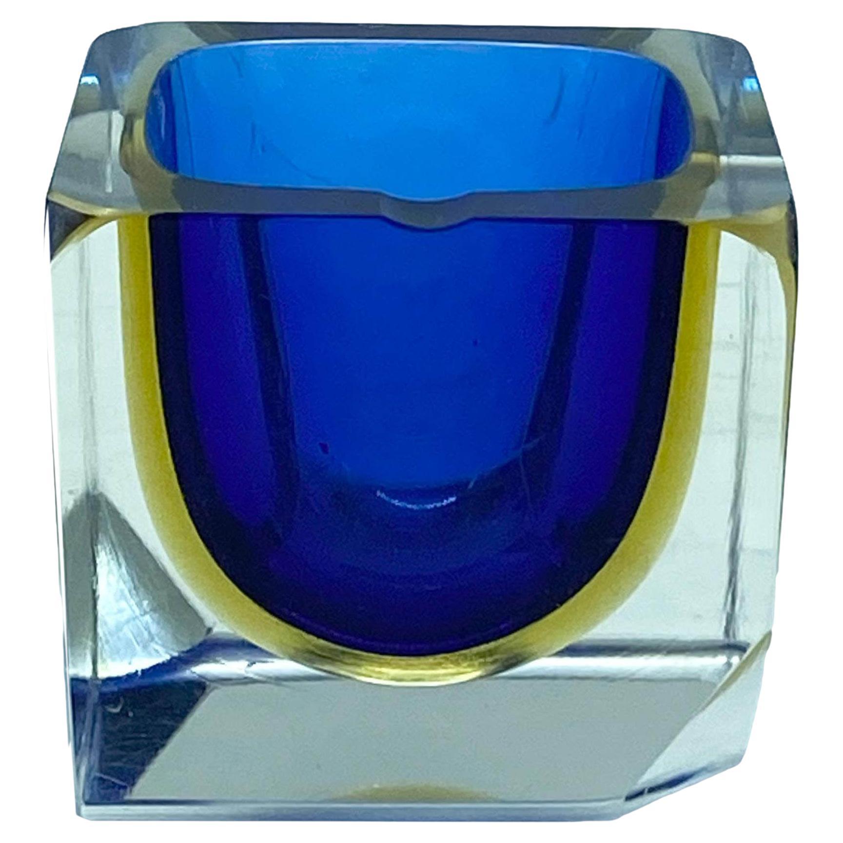 Flavio Poli Murano Glass Ashtray, Italy 1960s