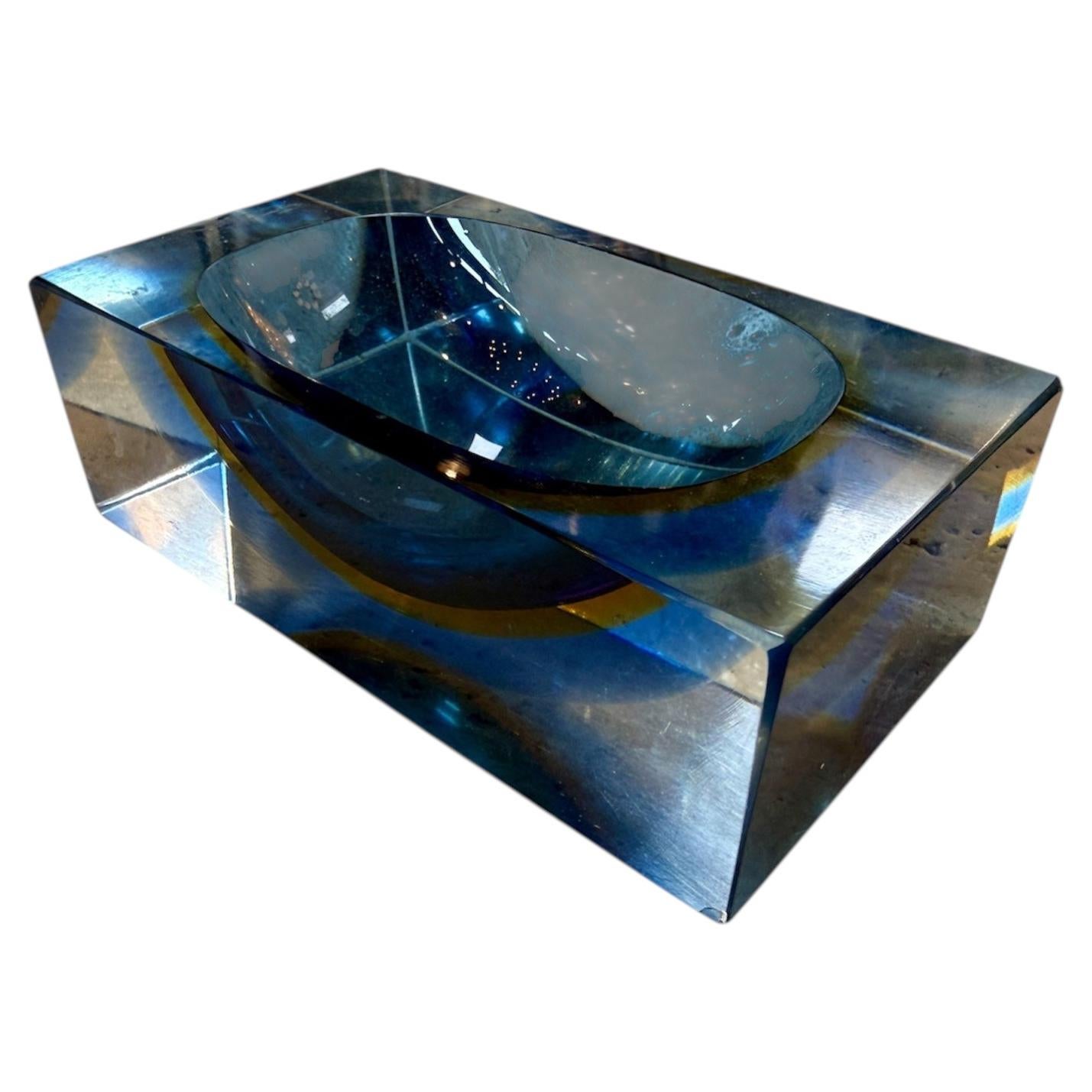 Cenicero de cristal de Murano de Flavio Poli, Italia, década de 1960