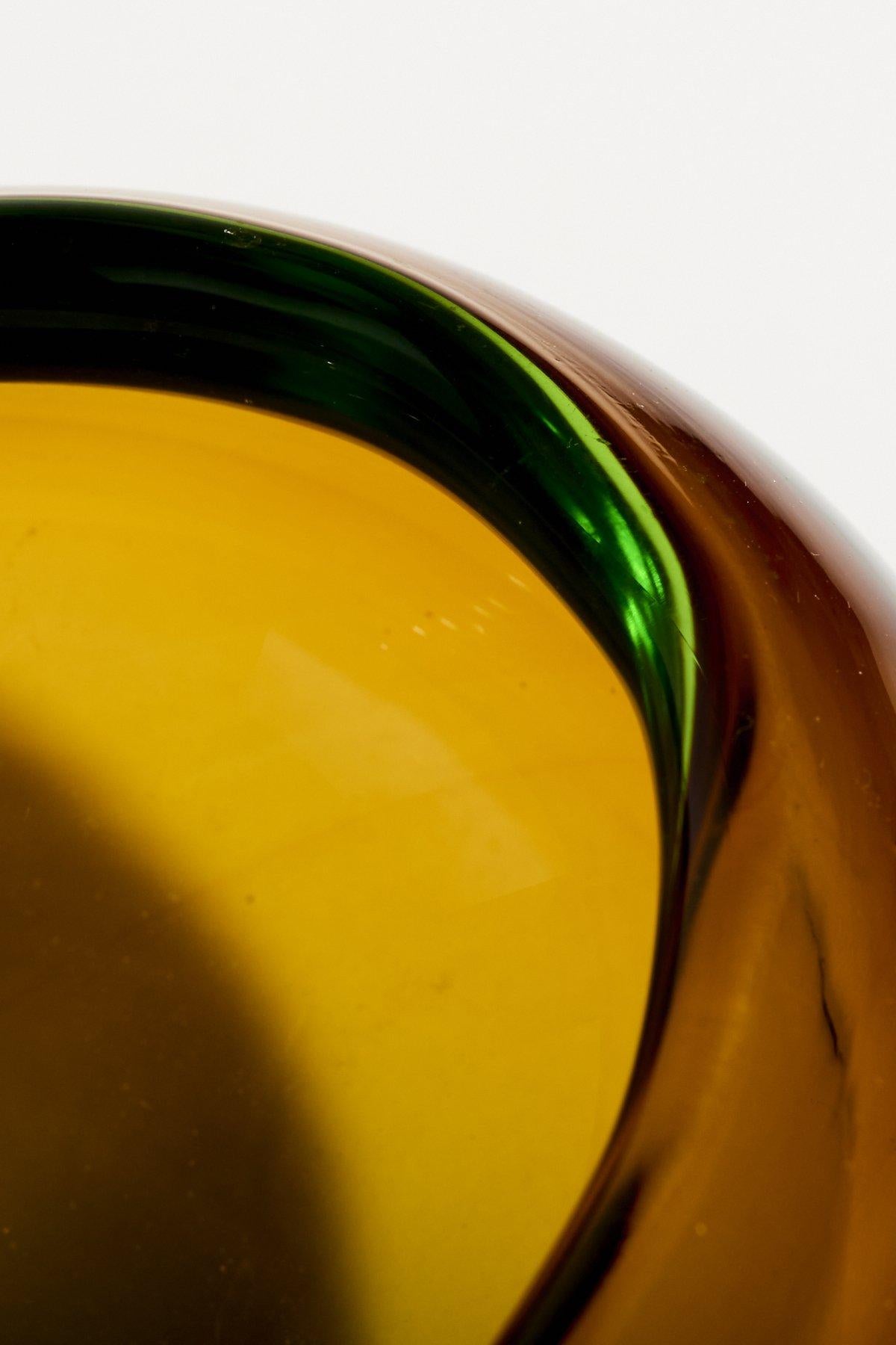 Schale aus Muranoglas von Flavio Poli (Mitte des 20. Jahrhunderts)