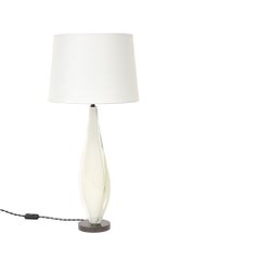 Seguso Flavio Poli Murano Glass Lamp, Gold, Clear, Sommerso