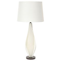 Seguso Flavio Poli Murano Glass Lamp, Gold, Clear, Sommerso