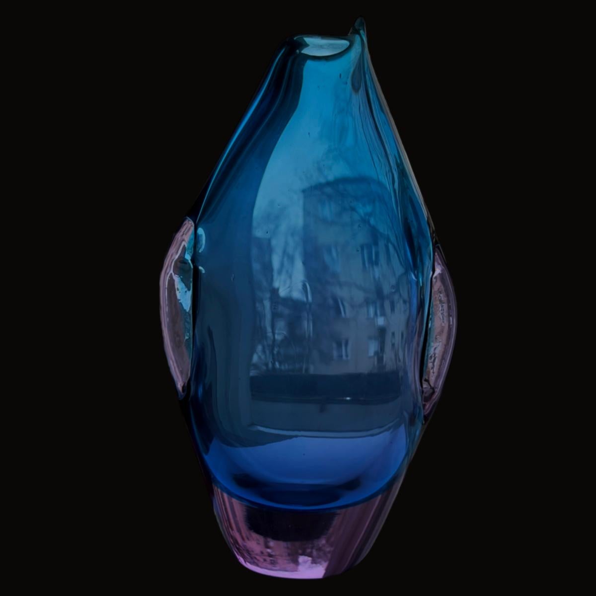 Flavio Poli Murano Glass Penguin Sommerso Vase  1960´s For Sale 3