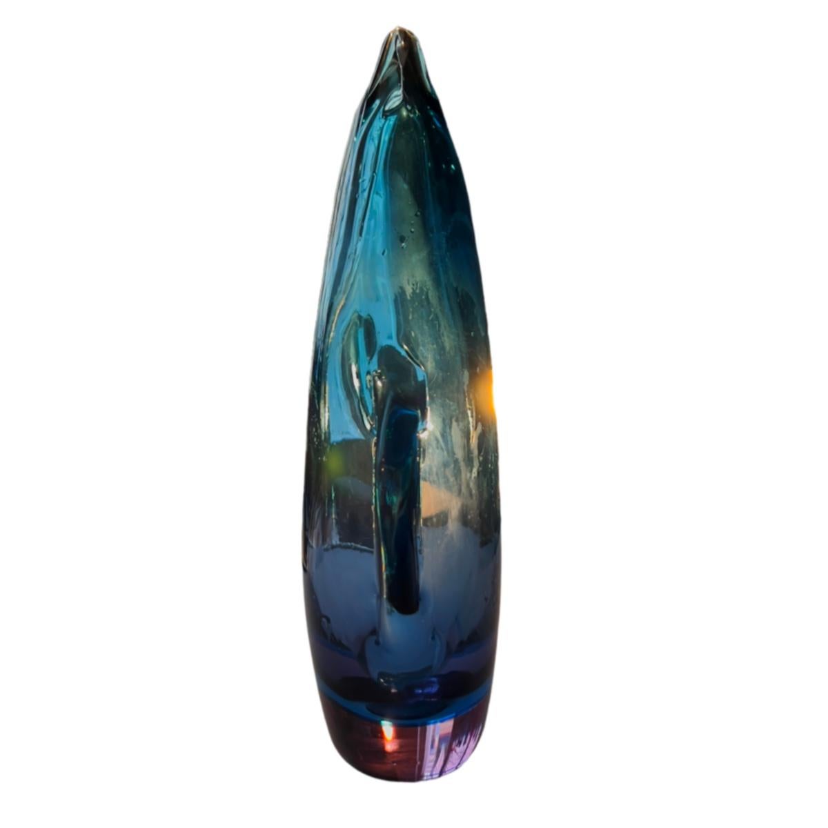 Flavio Poli Murano Glass Penguin Sommerso Vase  1960´s For Sale 1