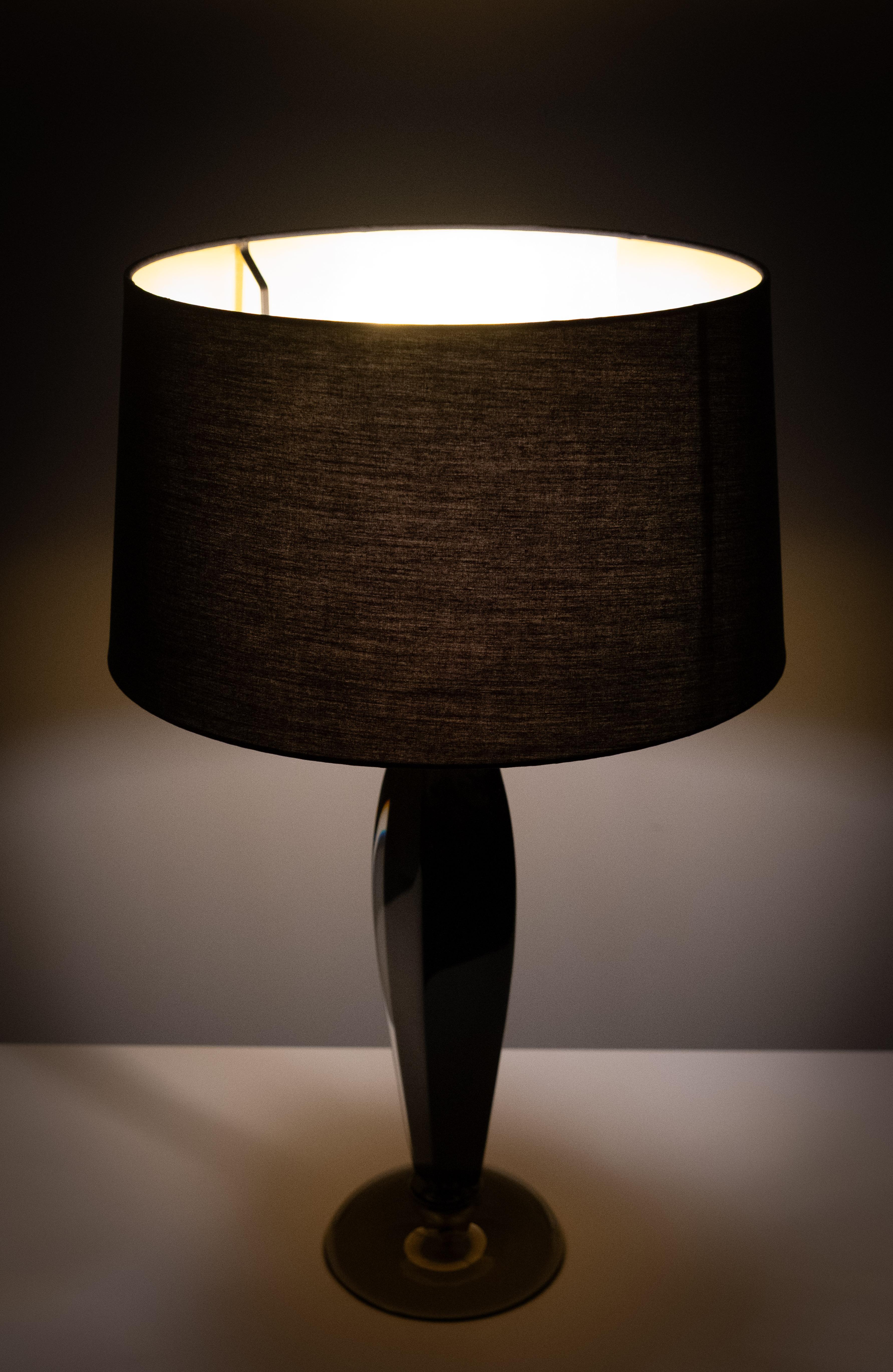 Flavio Poli Lámpara de sobremesa de cristal de Murano para Seguso, años 60 en venta 3