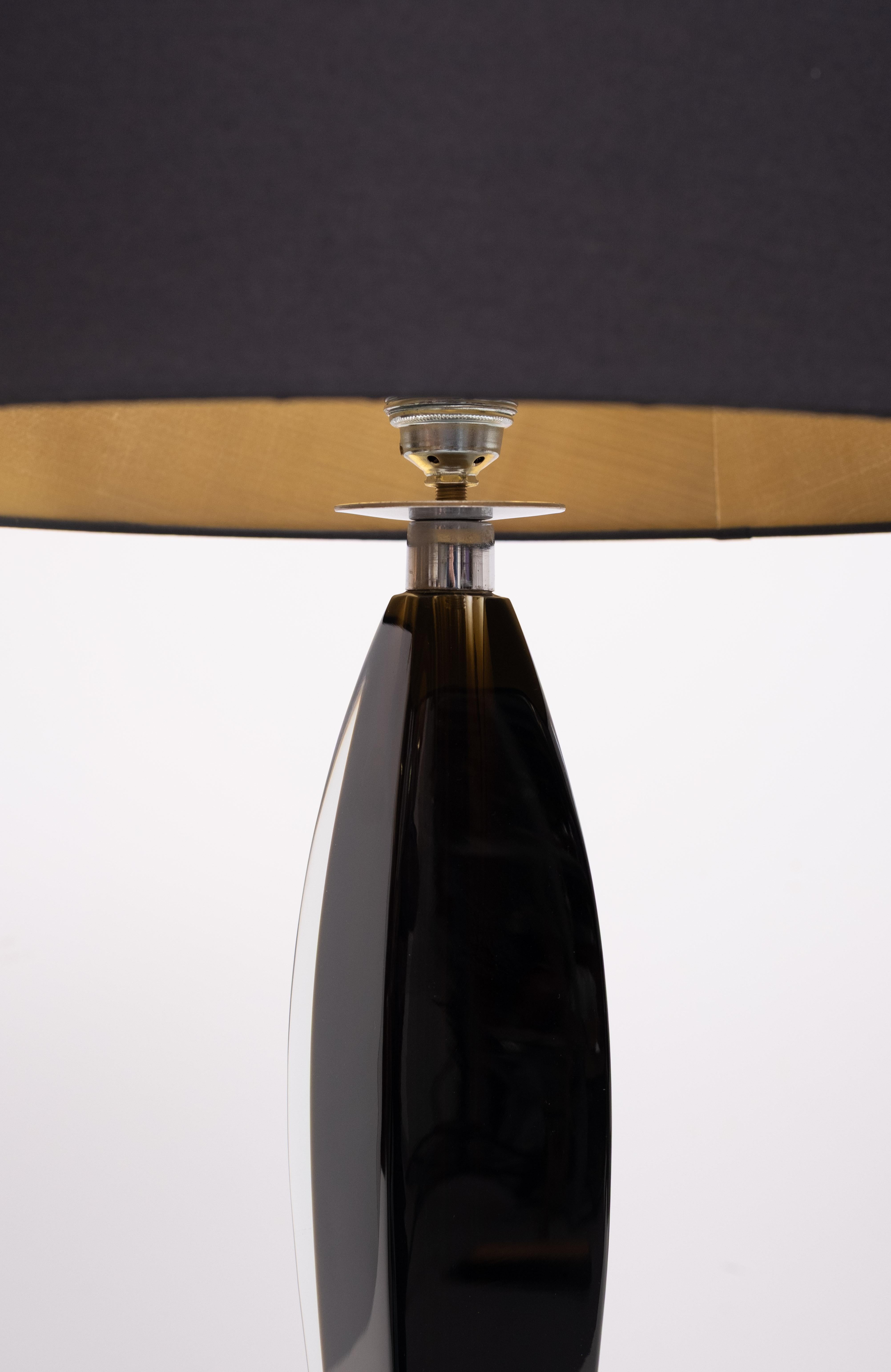 Flavio Poli Lámpara de sobremesa de cristal de Murano para Seguso, años 60 Moderno de mediados de siglo en venta