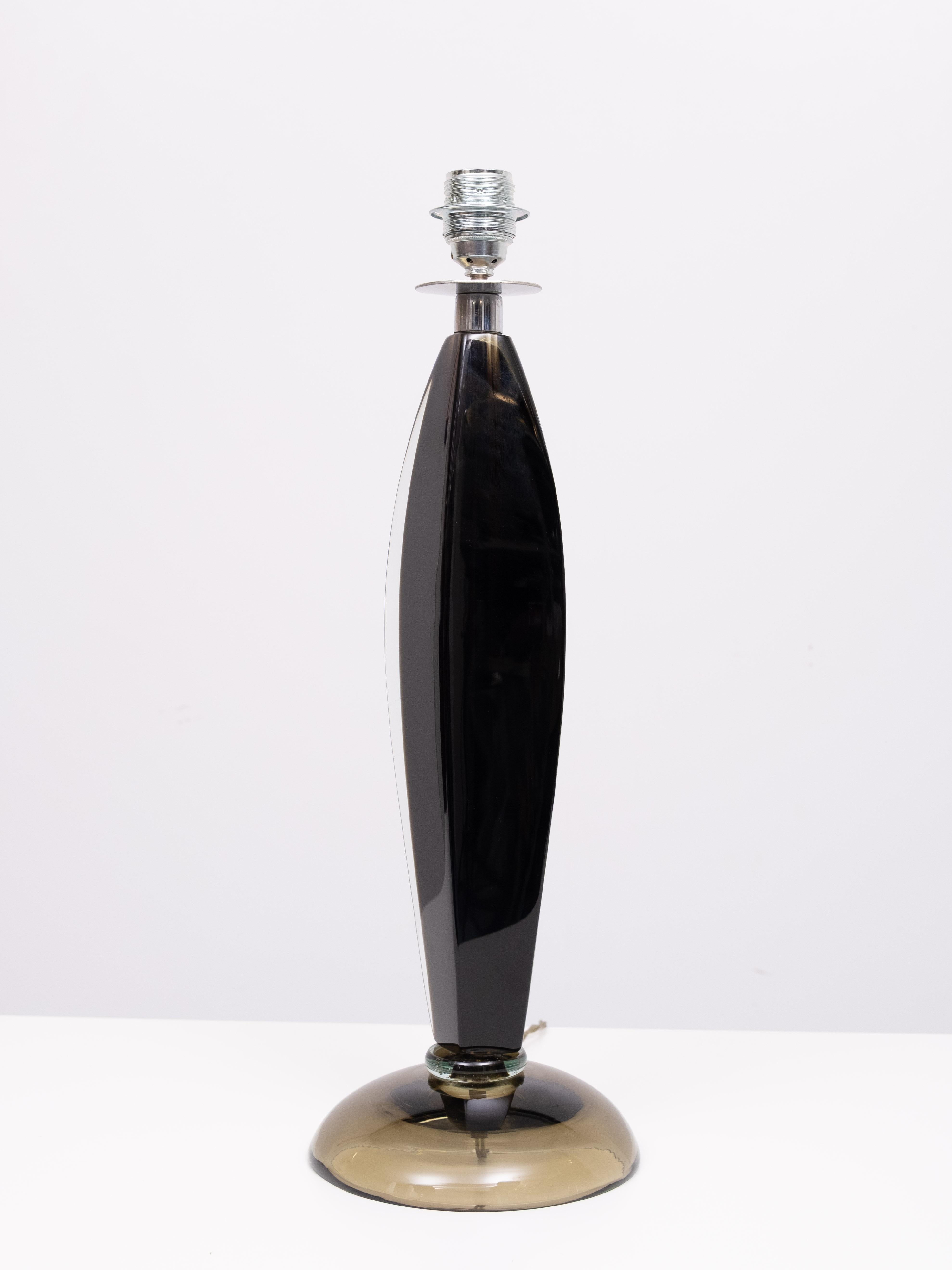 Flavio Poli Lámpara de sobremesa de cristal de Murano para Seguso, años 60 en venta 1