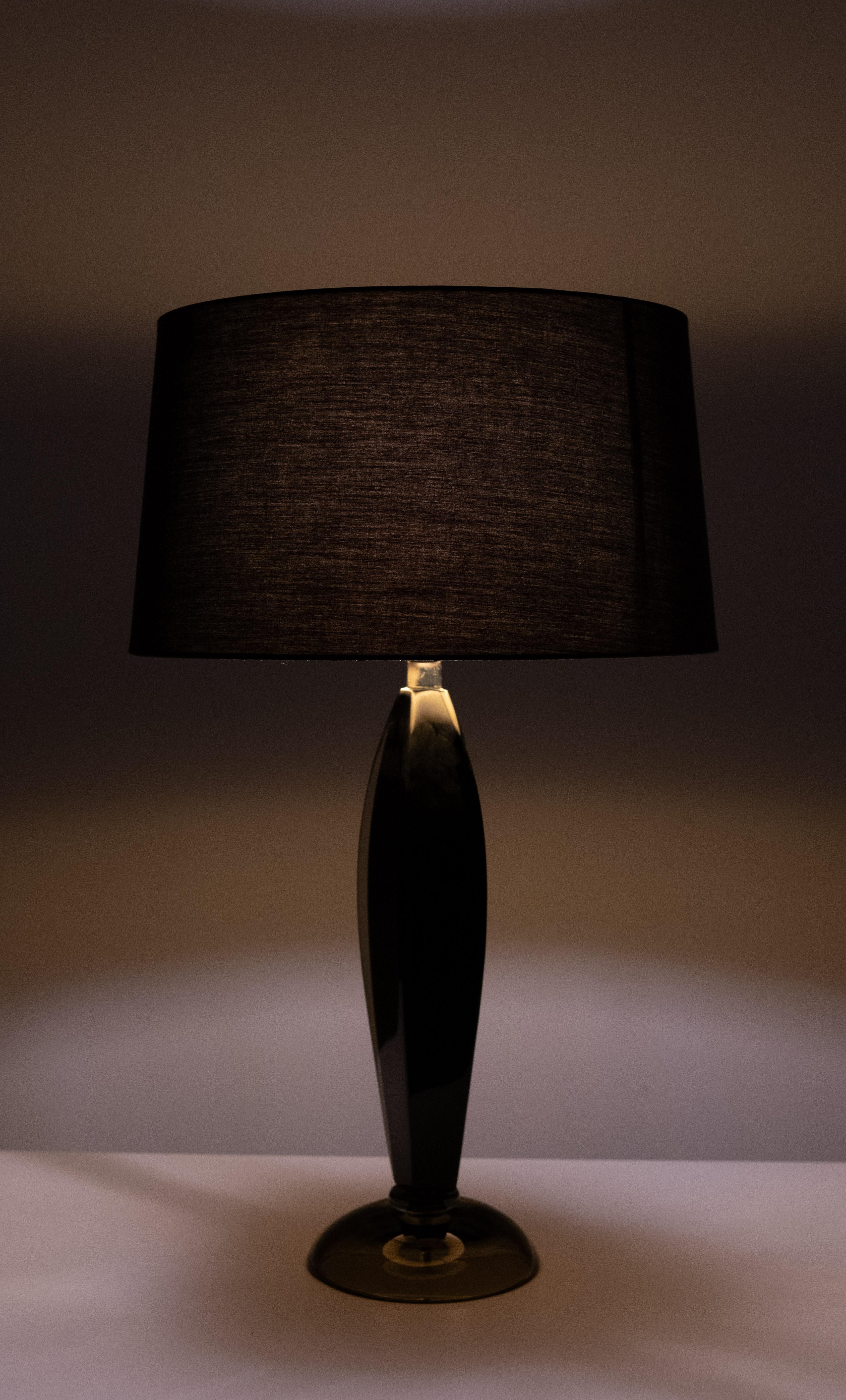 Flavio Poli Lámpara de sobremesa de cristal de Murano para Seguso, años 60 en venta 2