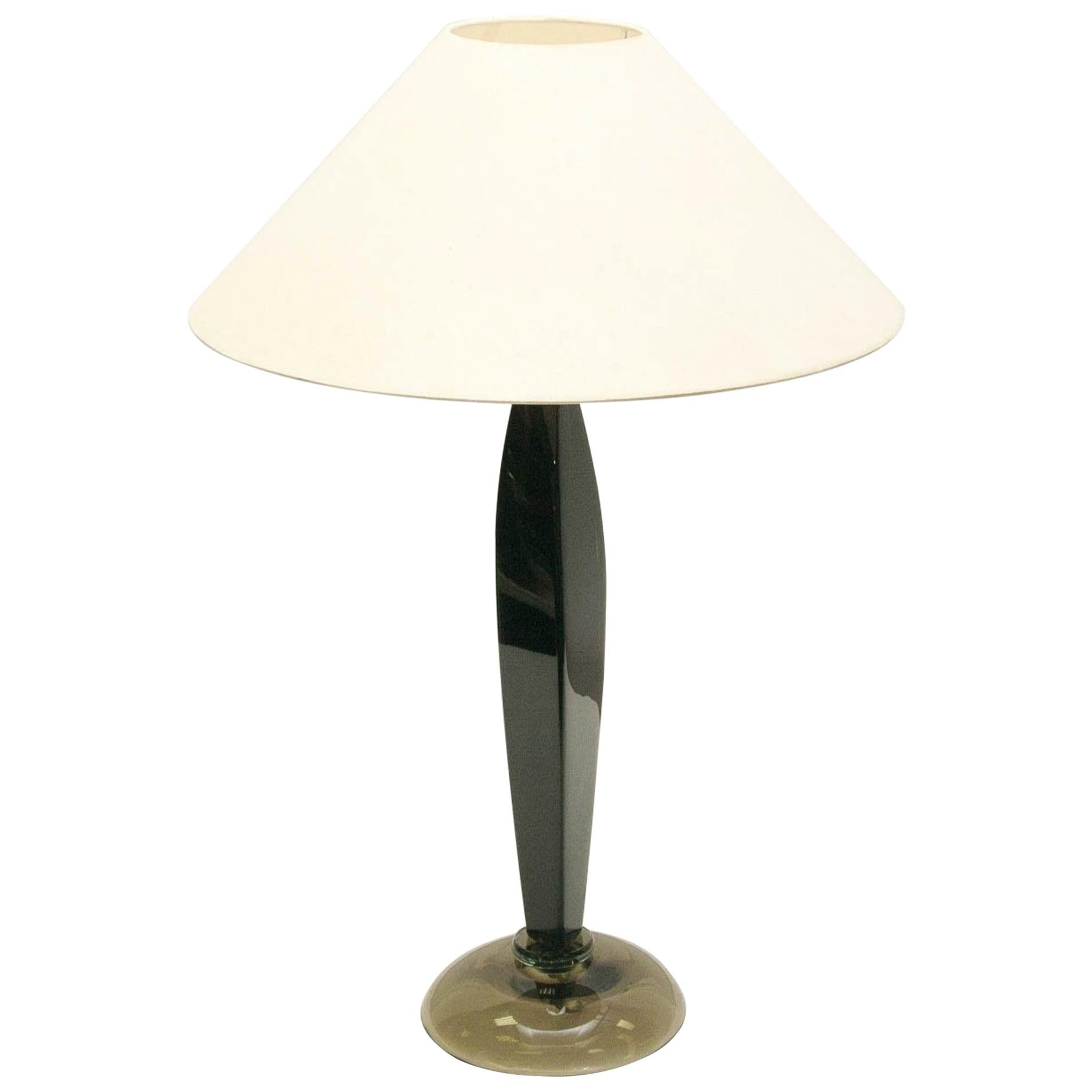 Flavio Poli Murano Glass Table Lamp for Seguso, 1960s For Sale
