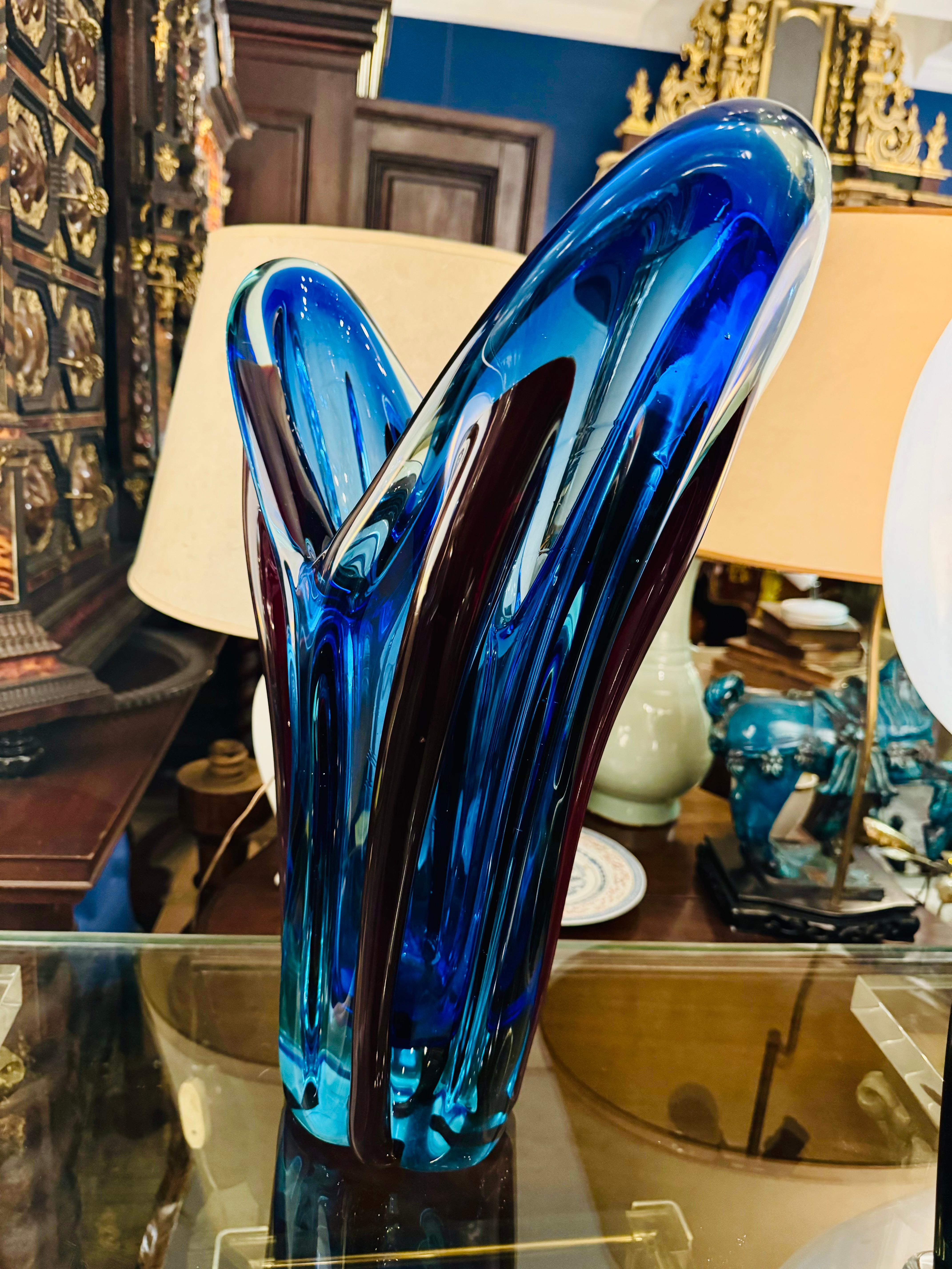 Mid-Century Modern Flavio Poli Murano Glass Vase, 1970s For Sale