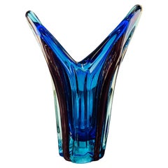 Flavio Poli Jarrón de cristal de Murano, años 70